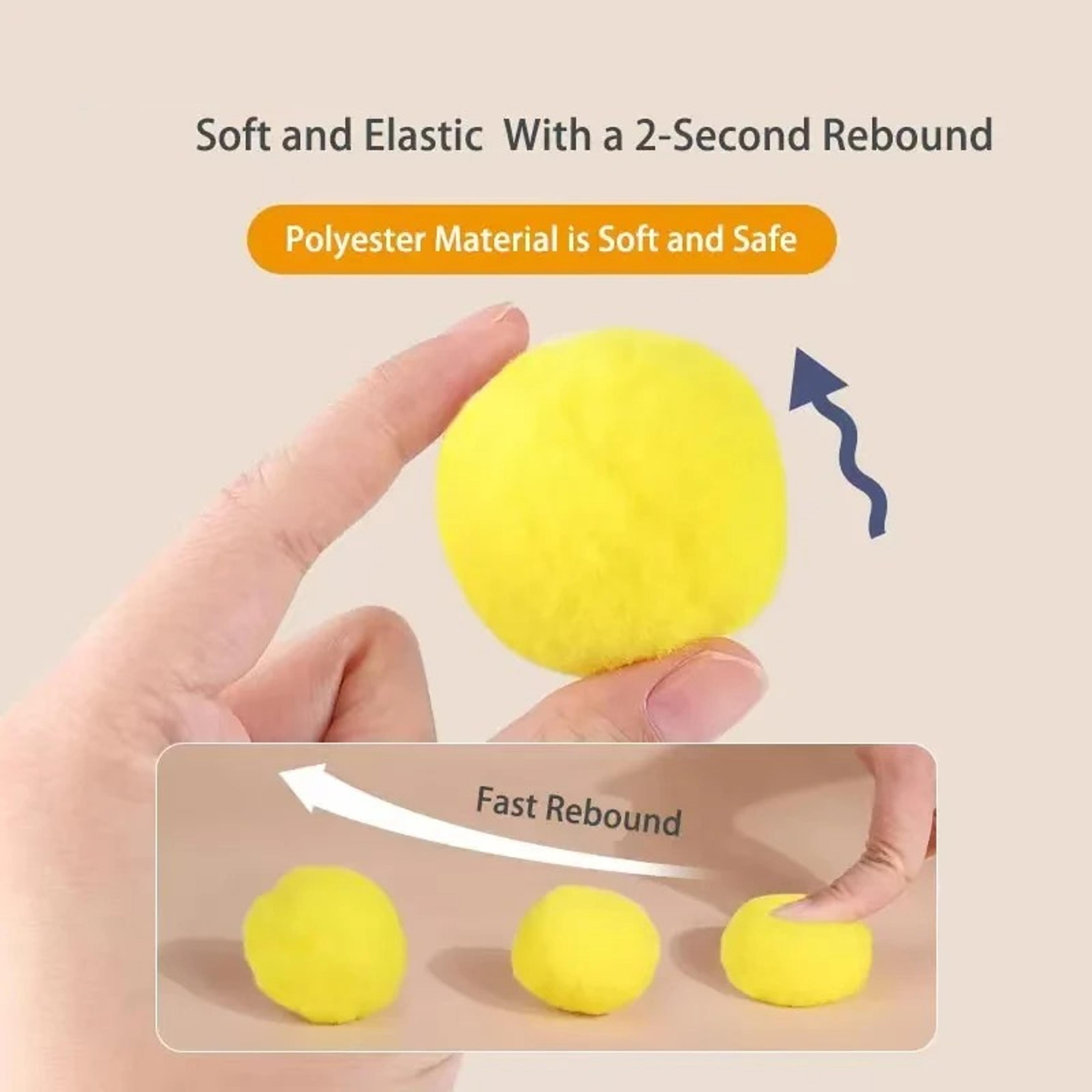 Interactive Cat Toy Set With Ball Launcher  Plush Balls  Durable Pet Play Kit 2
