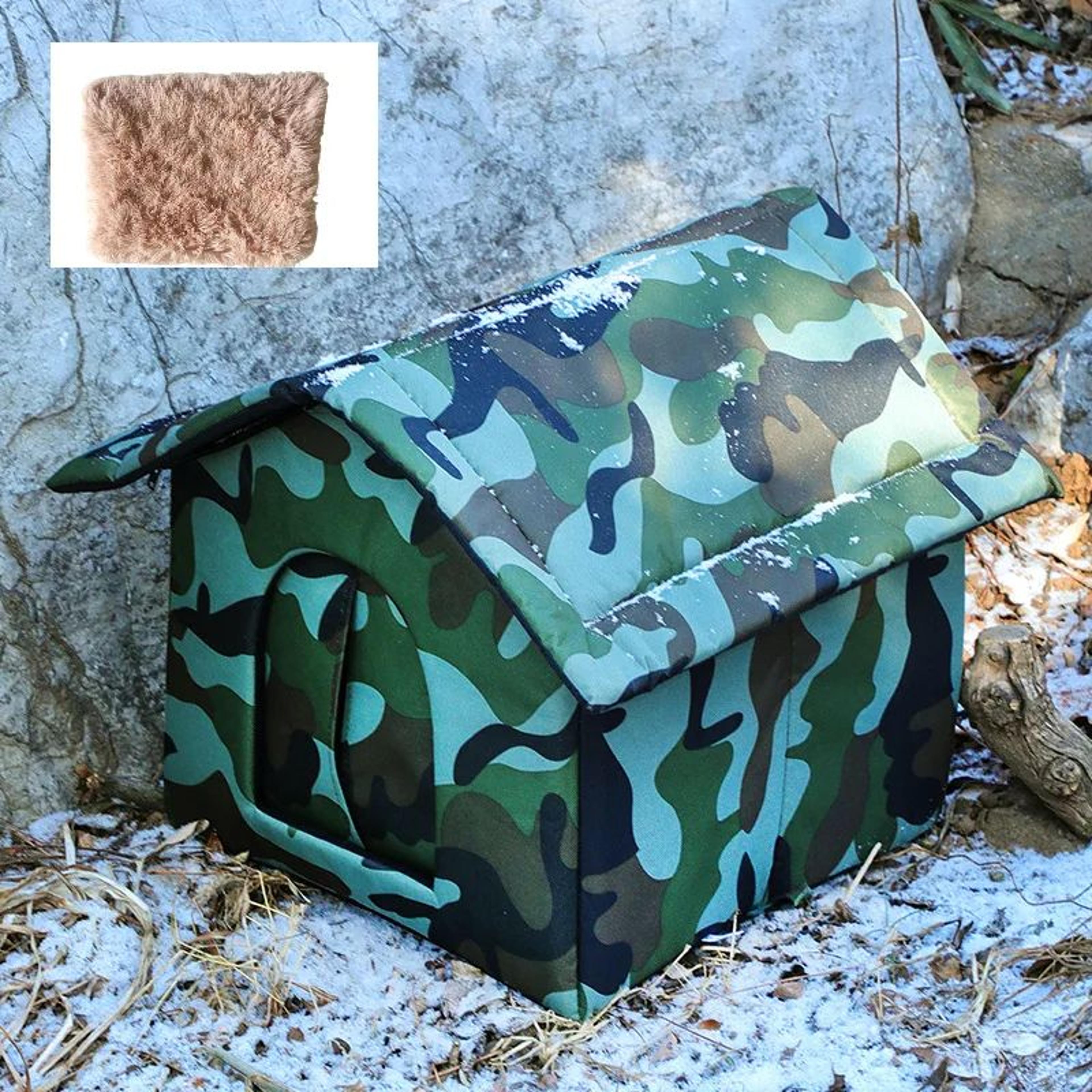 Waterproof Cat House Tent For Outdoor Winter Foldable Pet Bed With Zipper  Cushion For Small Dogs 6