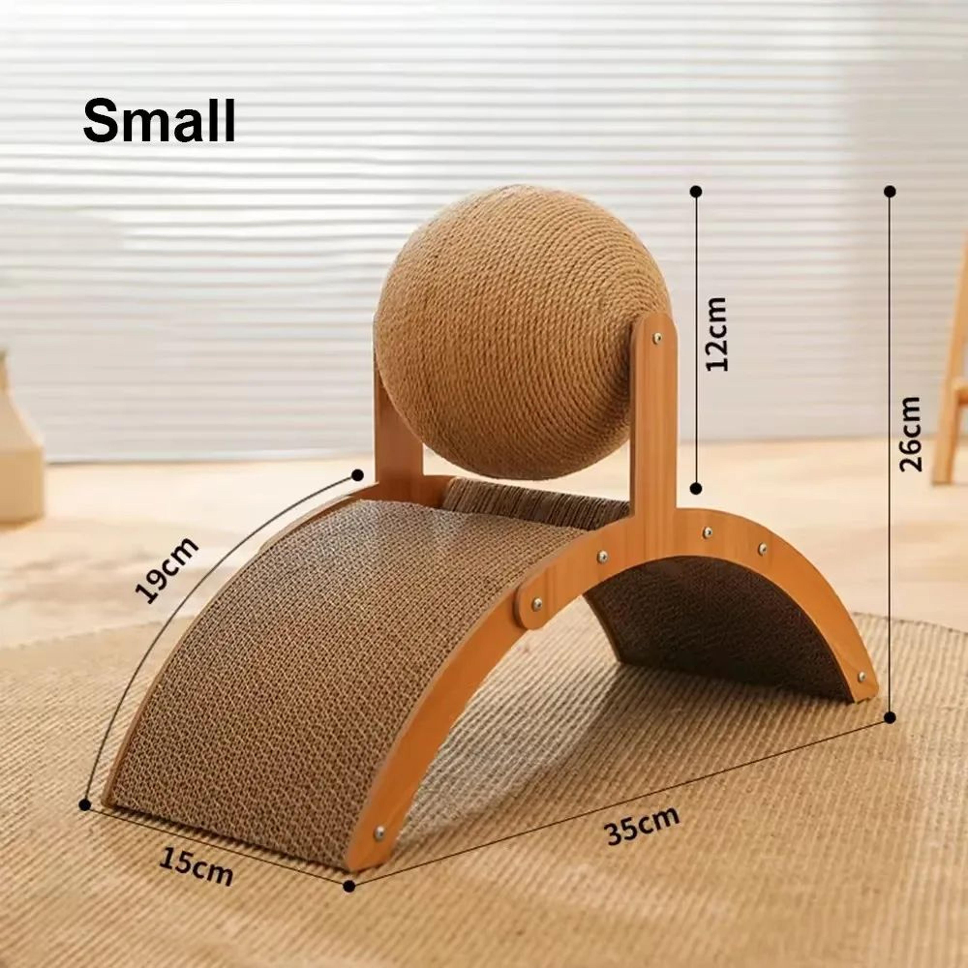 Wooden Cat Scratching Ball 2in1 Sisal Scratch Board WearResistant  Durable Grinding Paw Toy For Cat 6