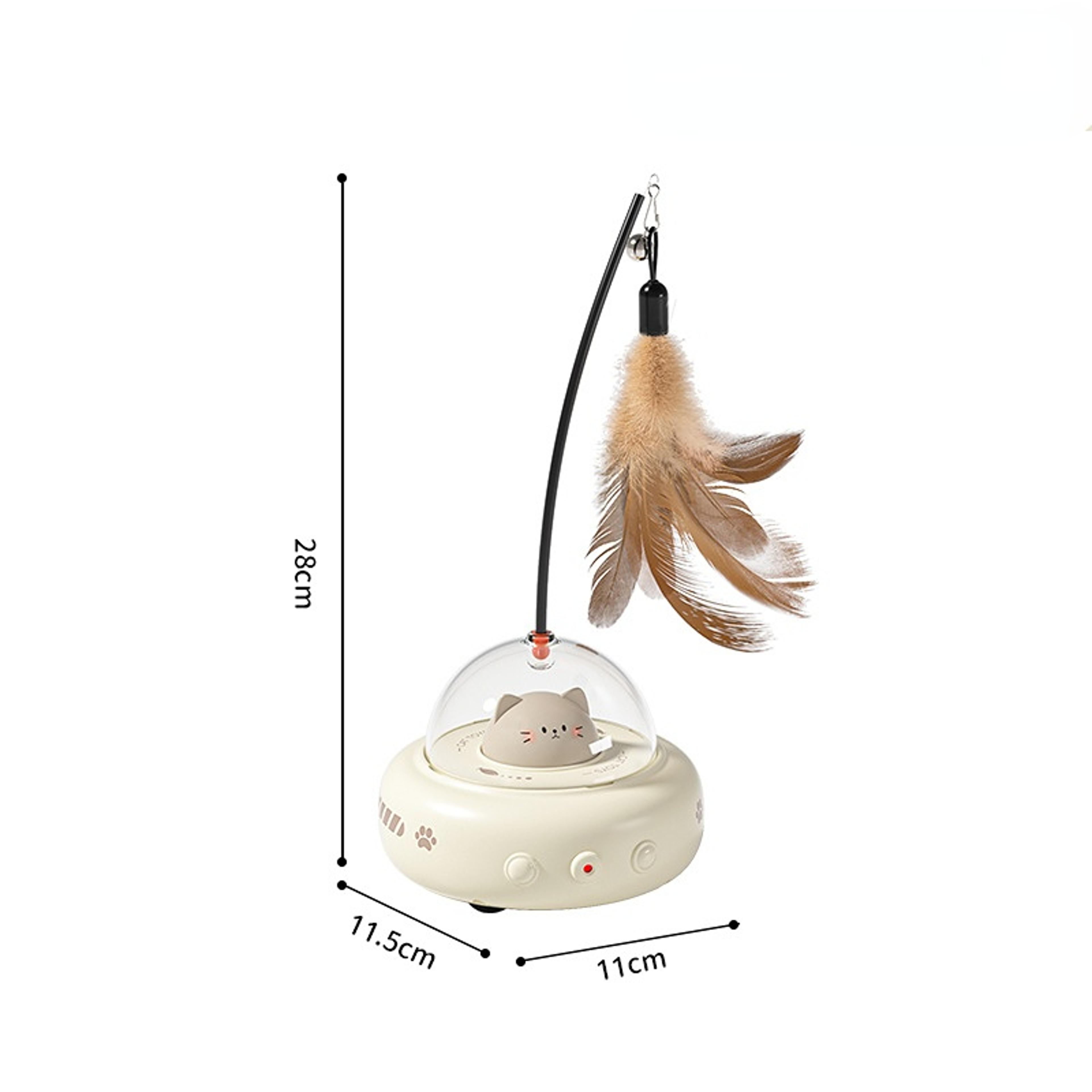 Smart Teaser Cat Toy Electric UFO Cat Teaser Stick With Bell Training Pet Toys Interactive Cat Supp 5
