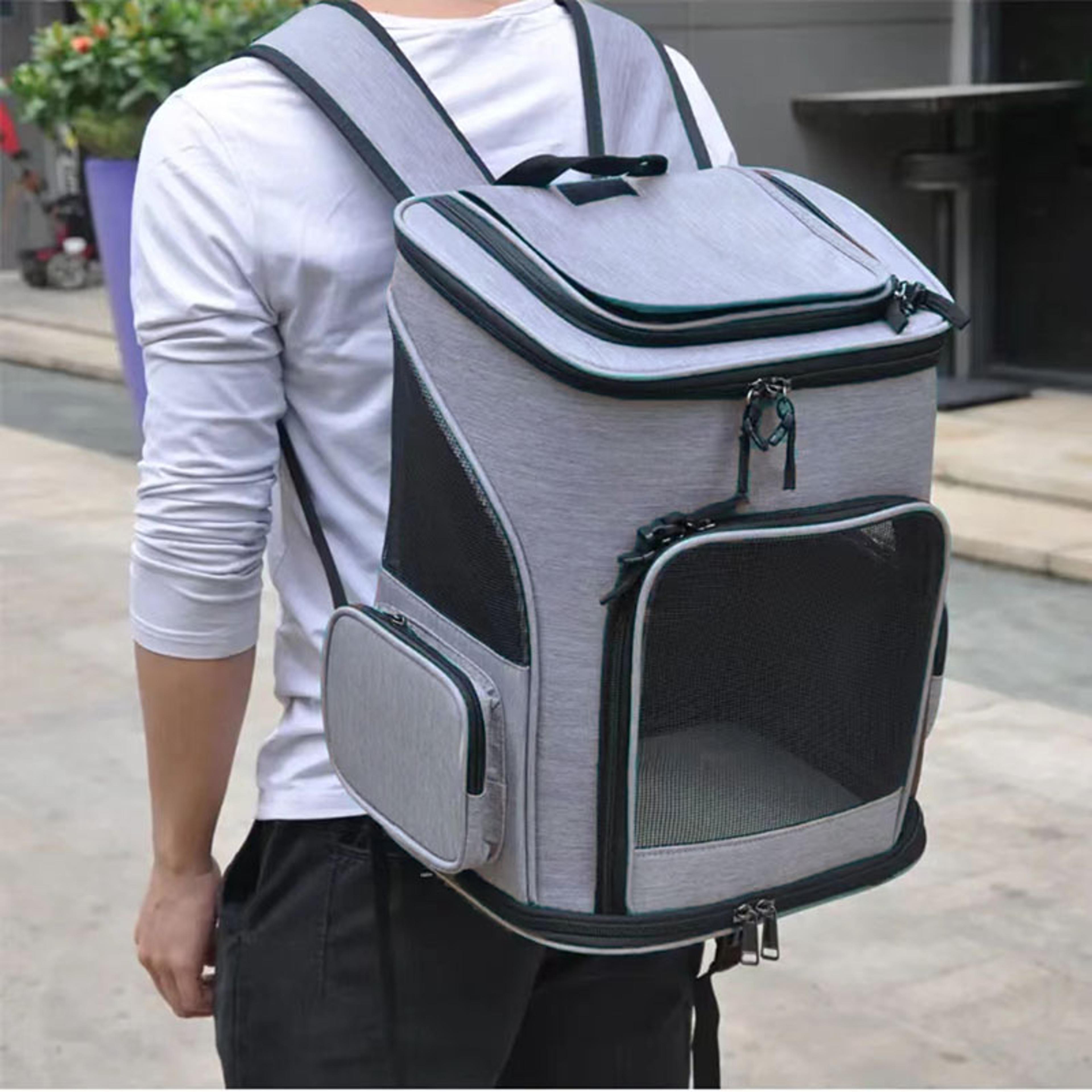 Breathable Pet Cat Carrier Backpack Foldable Pet Carrier Transport Travel Bag Expandable Capacity C 1