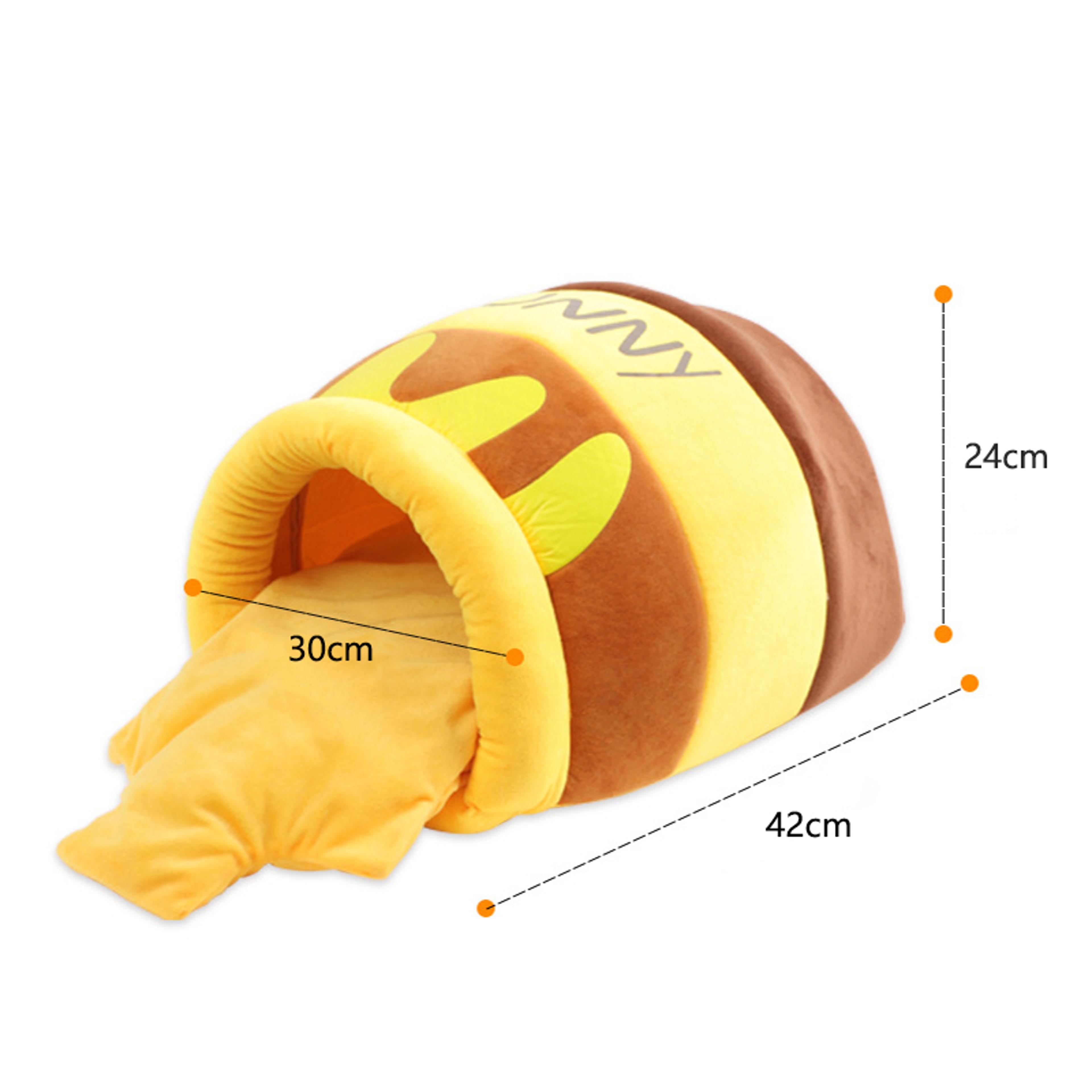 SemiEnclosed Honey Jar Cat Nest Soft Puppy Nest For Autumn And Winter Comfortable And Breathable Pe 3
