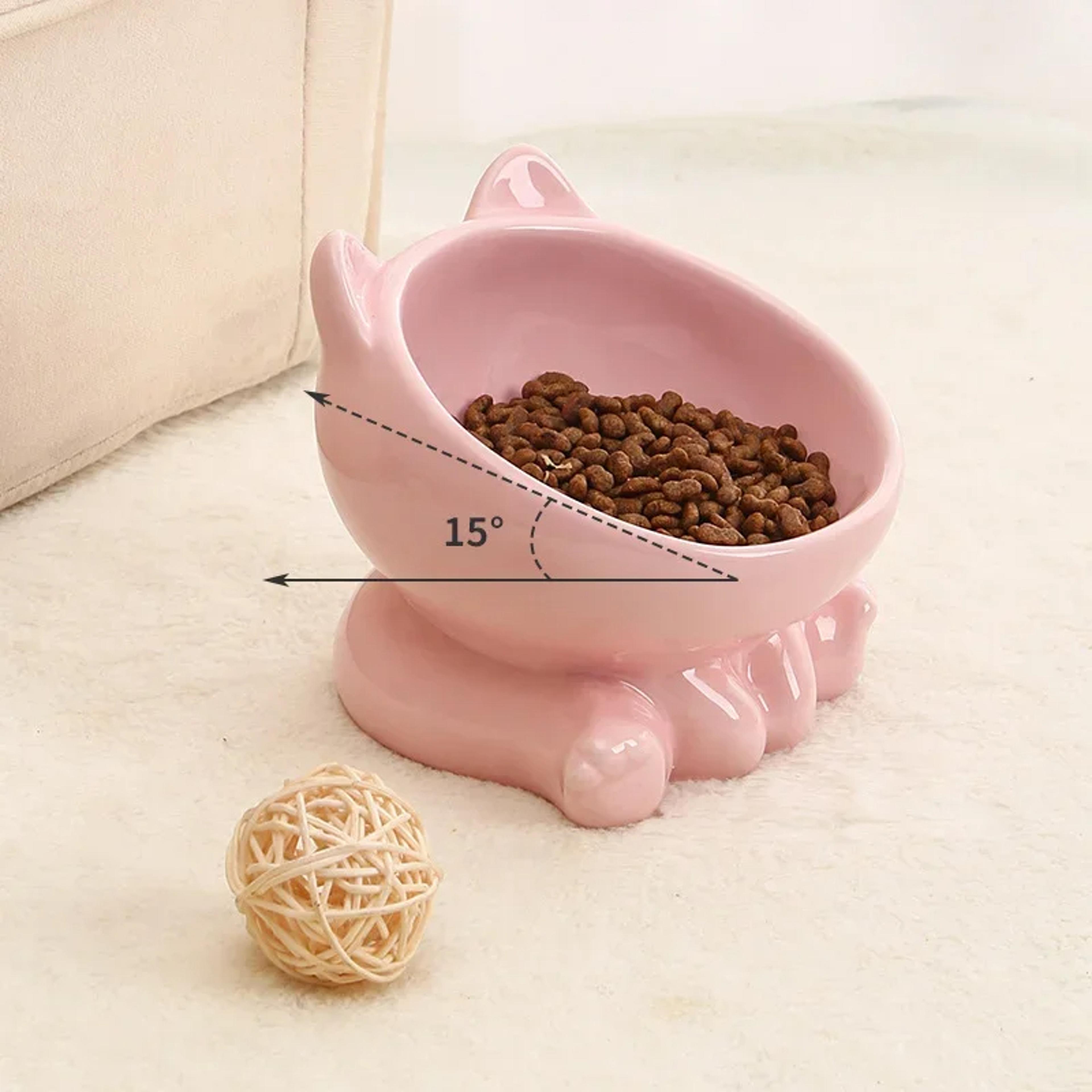 Pet Accessories Ceramic Dog Bowl High Feet Cat Bowl Cute Water Bowl Cervical Spine Protection 3