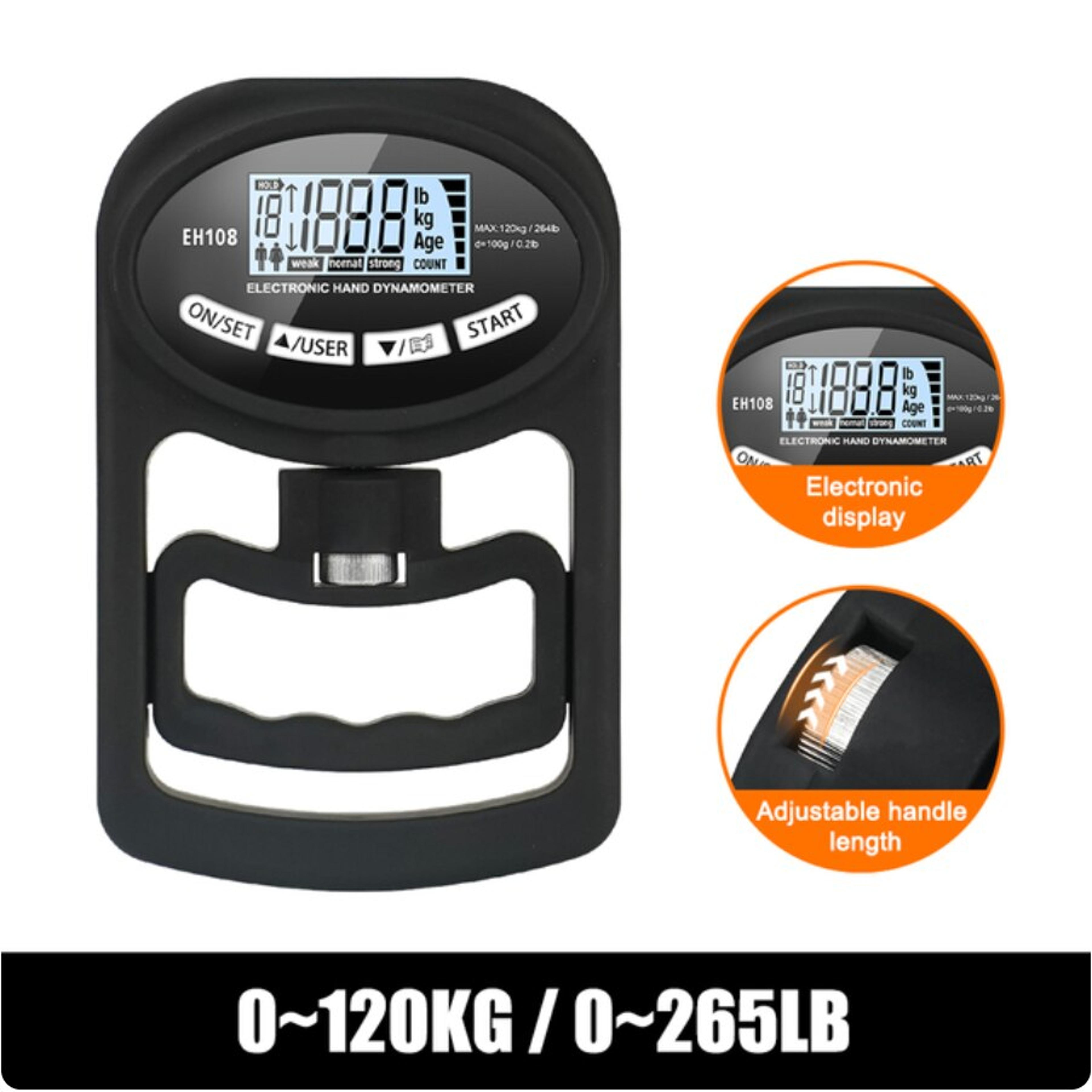 Digital Hand Grip Strength Tester 120Kg  265Lbs USB Dynamometer Meter With LCD Screen For Sport Pow 5