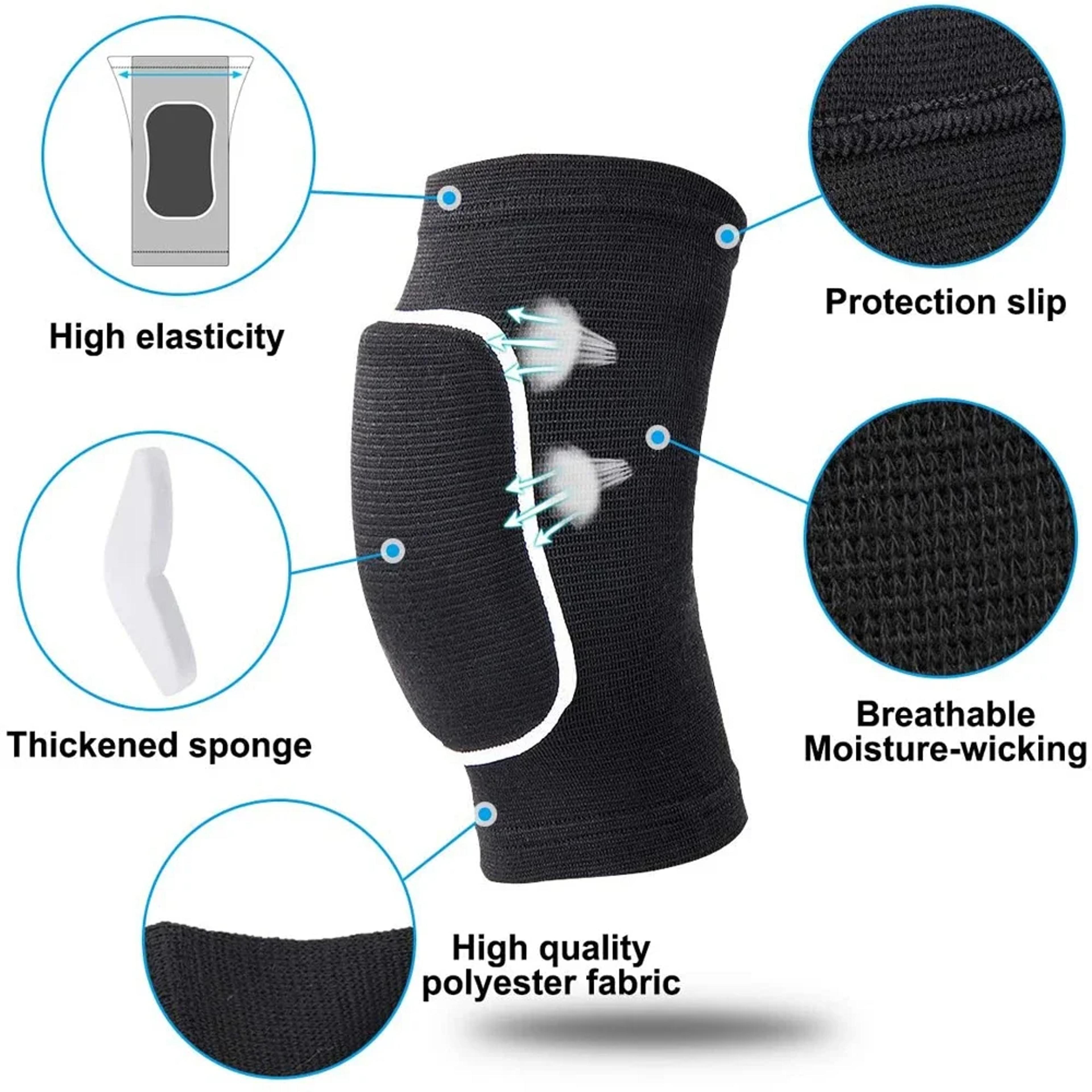 Compression Sleeve Breathable Knee NonSlip Knee Pads Support For Women Men Workout Running 2
