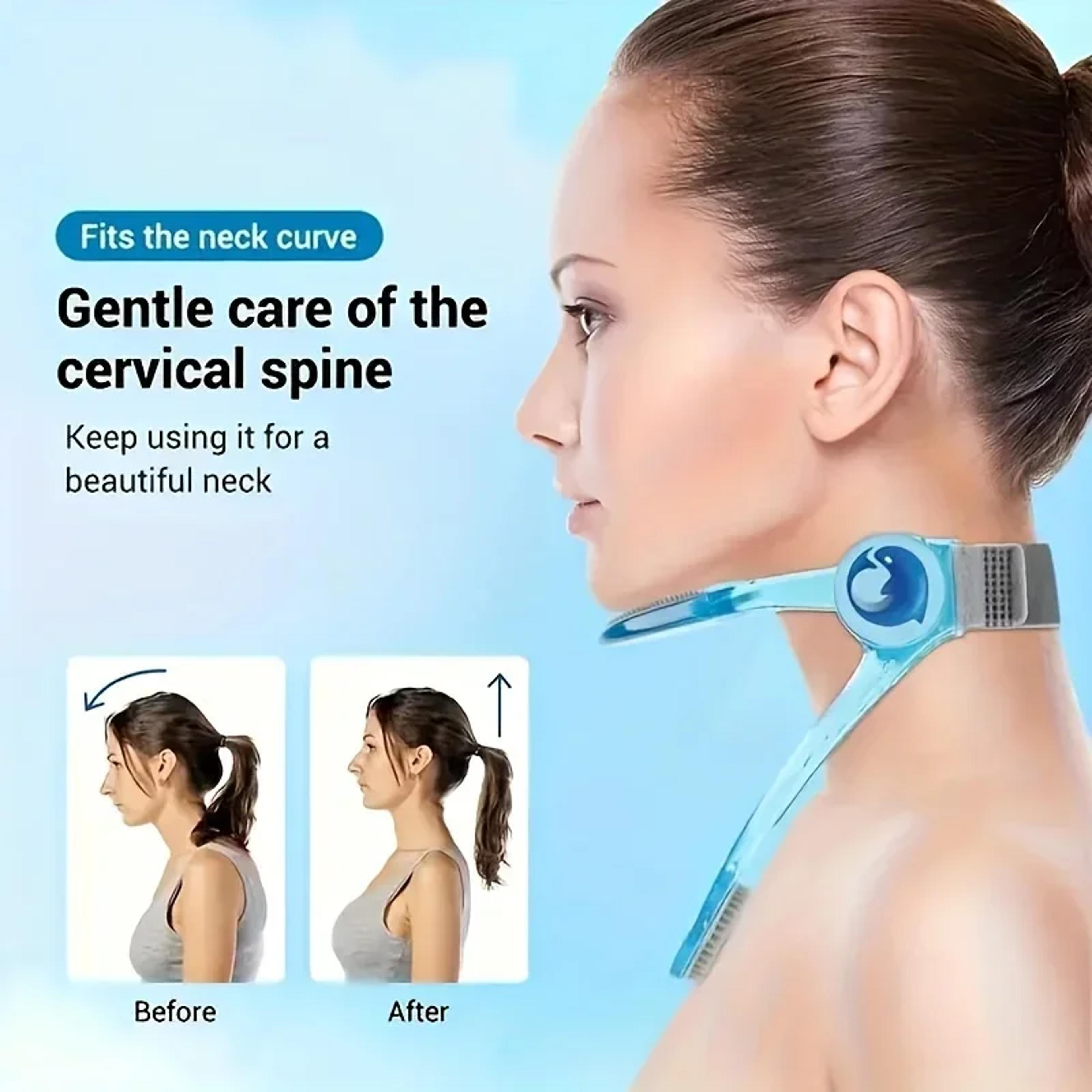 Cervical Support Neck Brace PP Material Adjustable With Elastic Pads Antisagging Straps Improve Pos 0