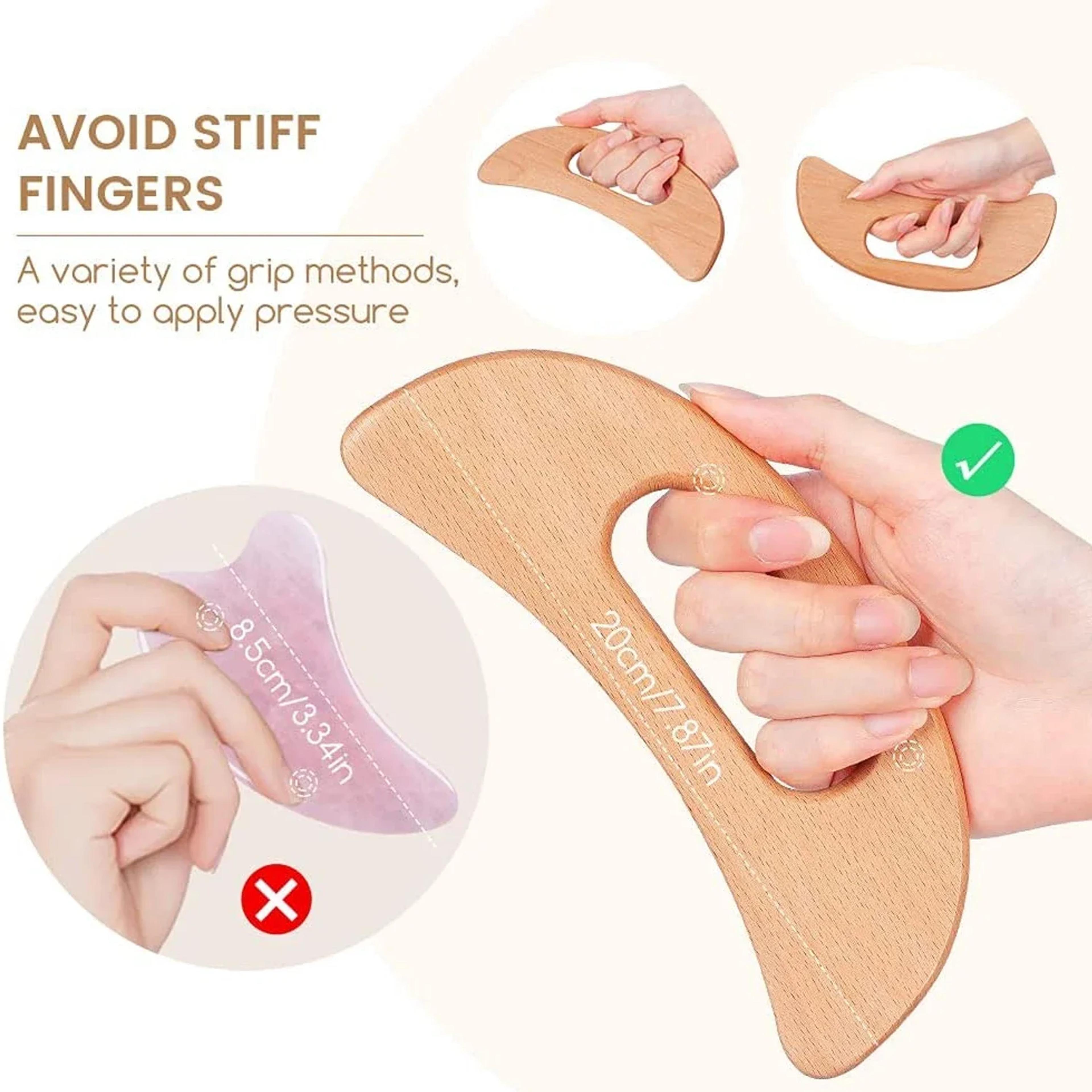 Guasha Tool Wooden Cellulite Massager Body  Back Scraper Lymphatic Drainage Massage Tool To Relieve 1