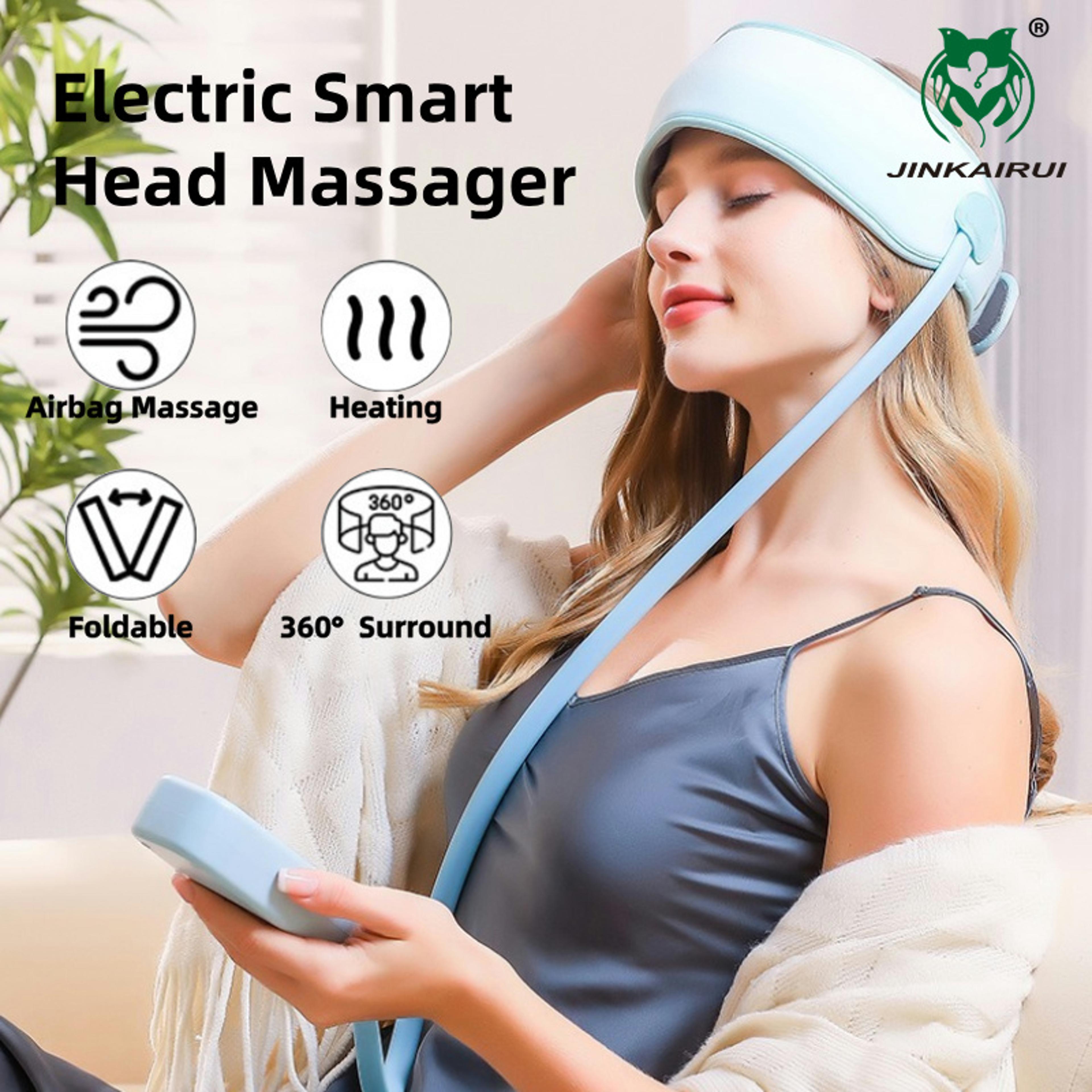 air compression head massager, sleep aid scalp instrument, airbag wrapping cap, relaxation, rechargeable uses