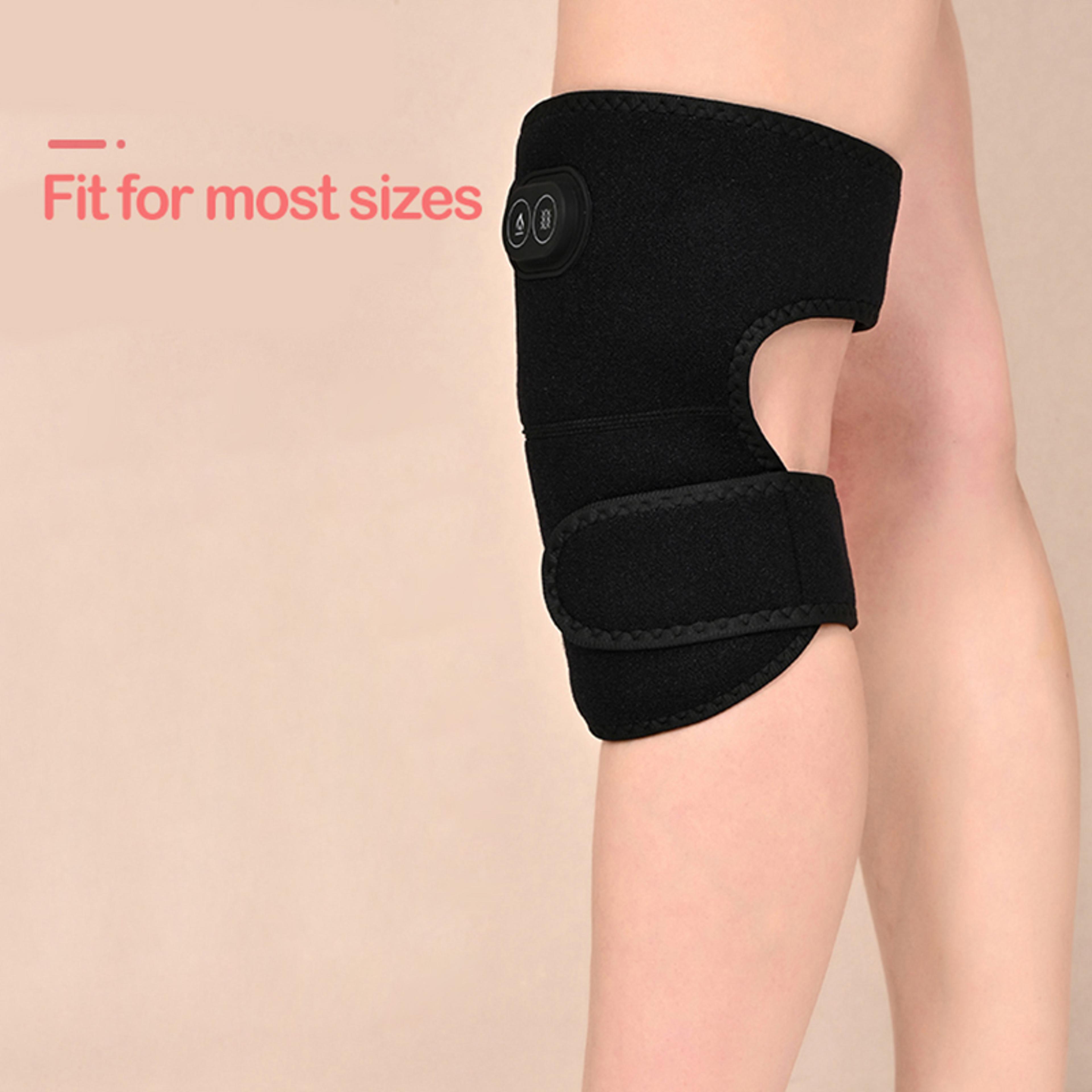 Shoulder Brace Heated USB Electric Knee Massager Vibration Massage Adjustable Support Strap With Th 3