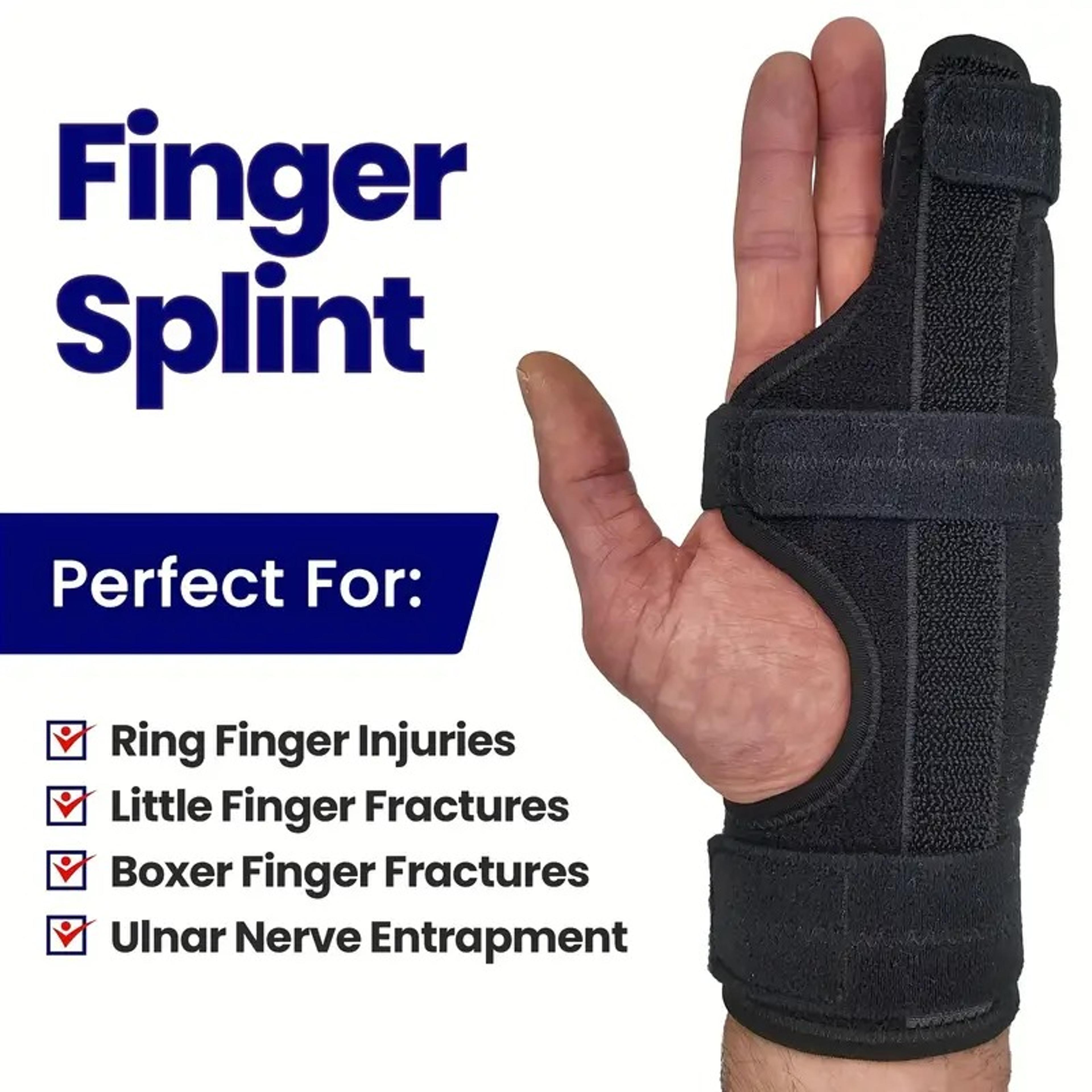 Adjustable Hand Brace Boxer Finger Splint Right Or Left Support For Pinky Ring Middle Metacarpals K 1