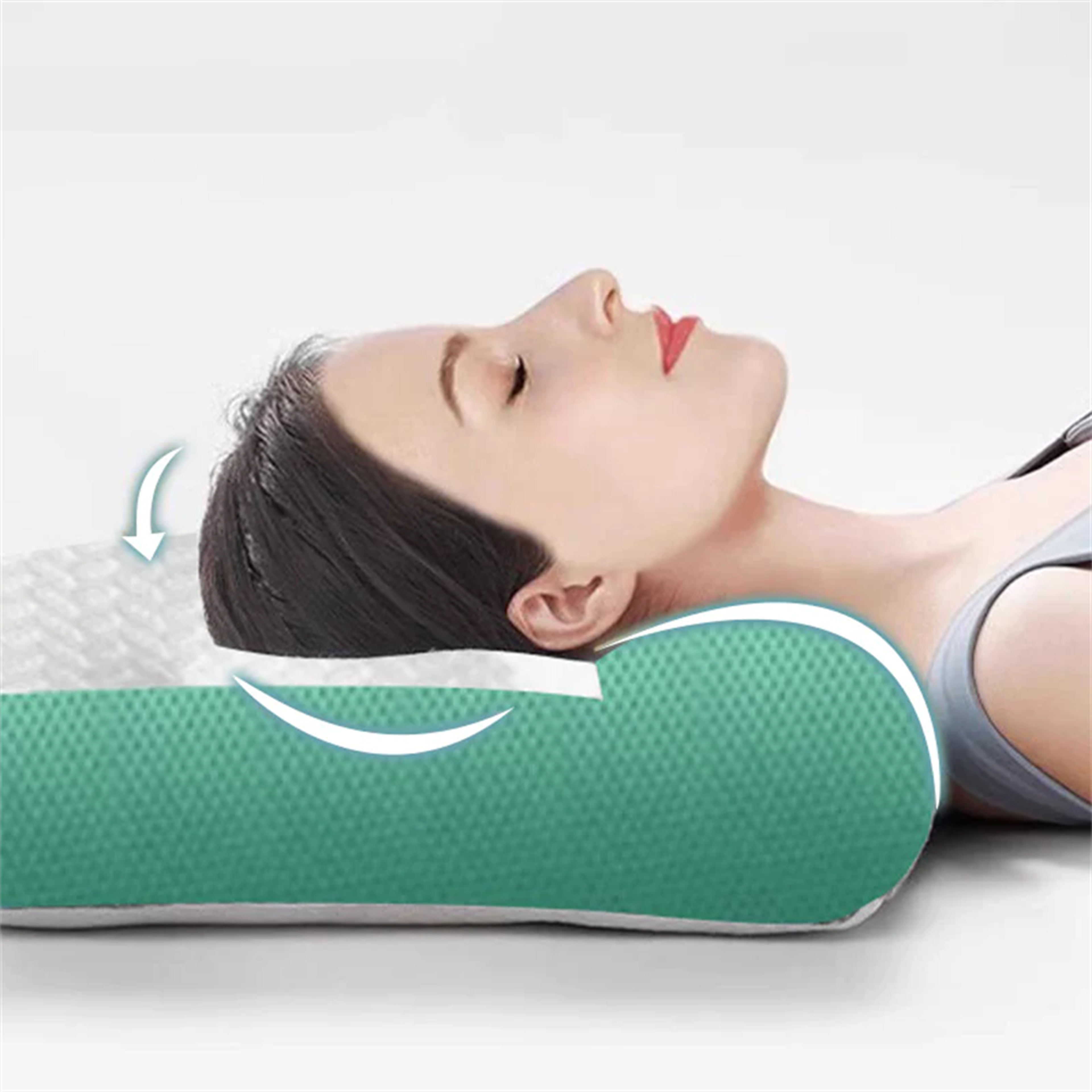 Ergonomic Goose Down Pillow Comfort Goose Down Pillow Cervical Memory Foam Pillow Sleep Enhancing C 1