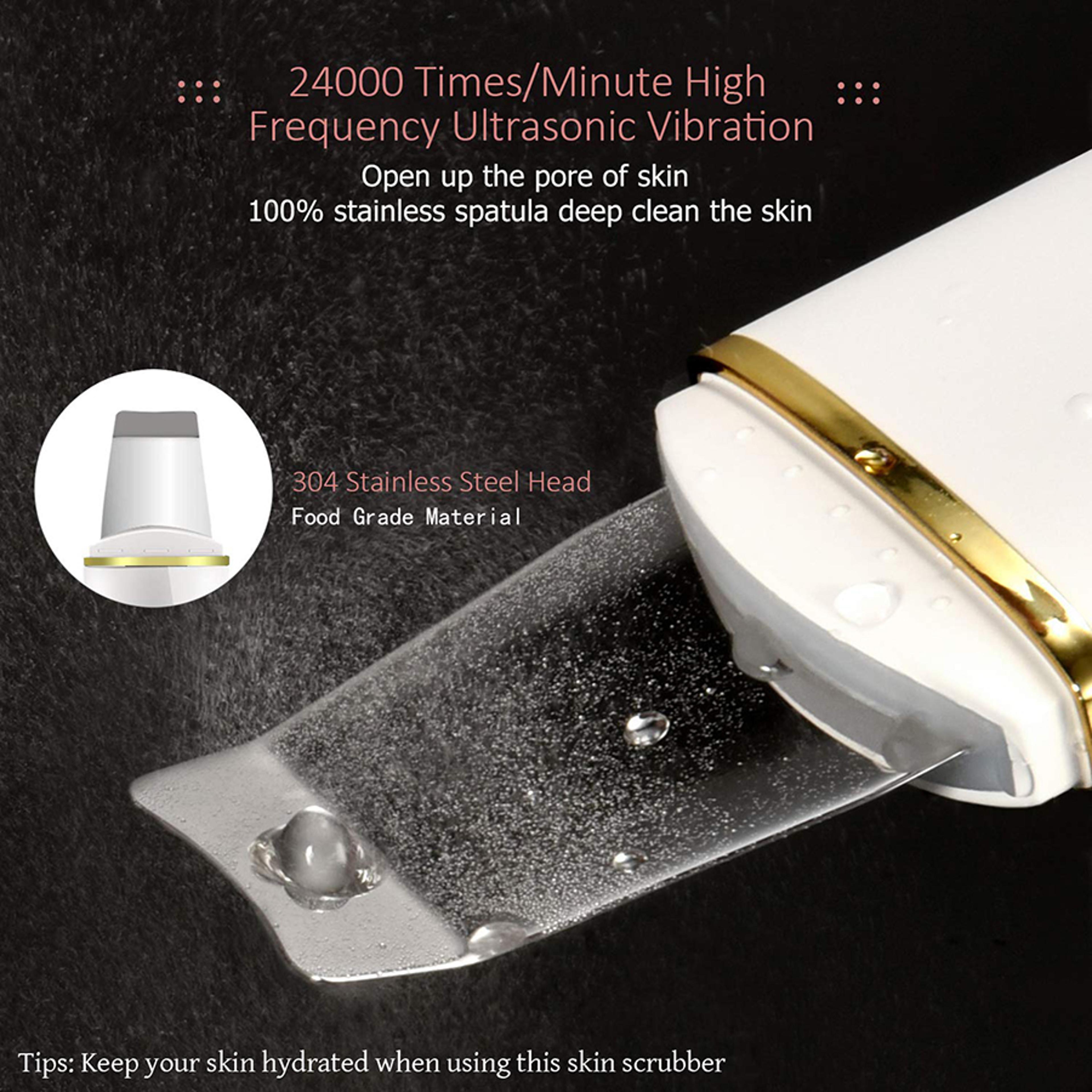 Facial Skin Cleansing Ultrasonic Skin Scrub Skincare Tools Pore Blackhead Cleaning Machine Deep Fac 5
