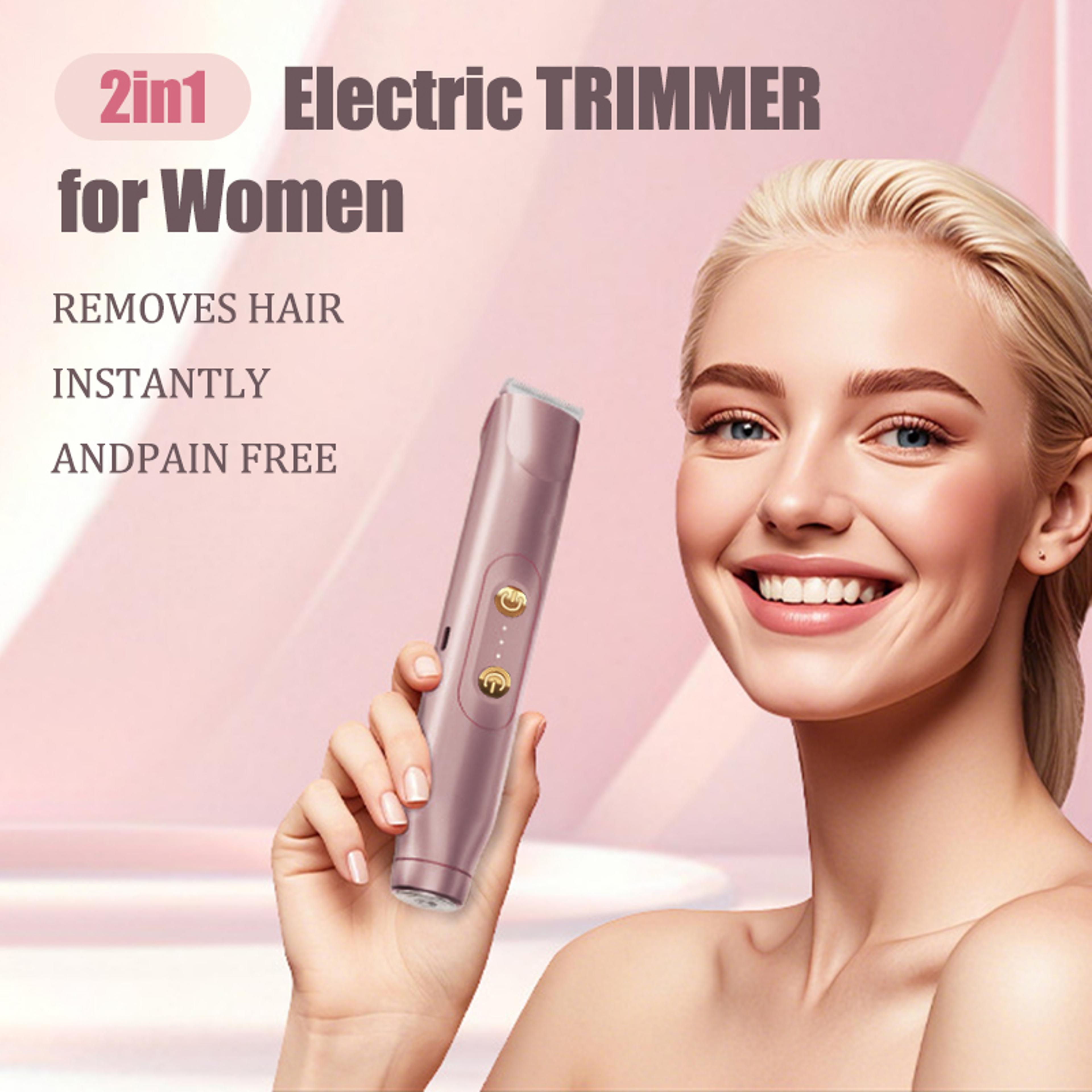 2in1 Electric Shaver Women Body Hair Shaving Dual Head Design Private Hair Armpit And Leg Hair Remo 1