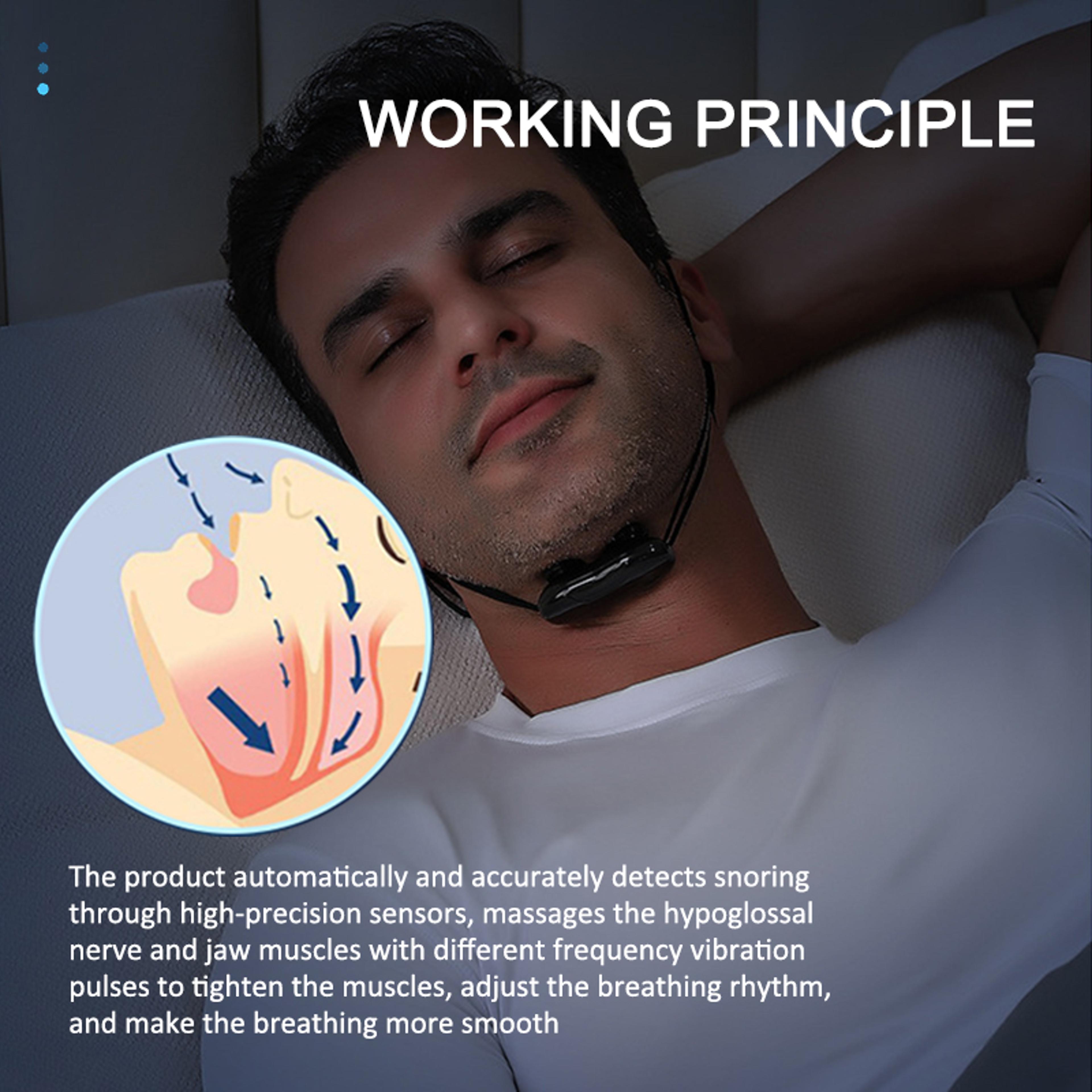 Snoring Solution Throat Massager Smart Anti Snoring Device Stop Snore Sleep Apnea Aid Comfortable S 5