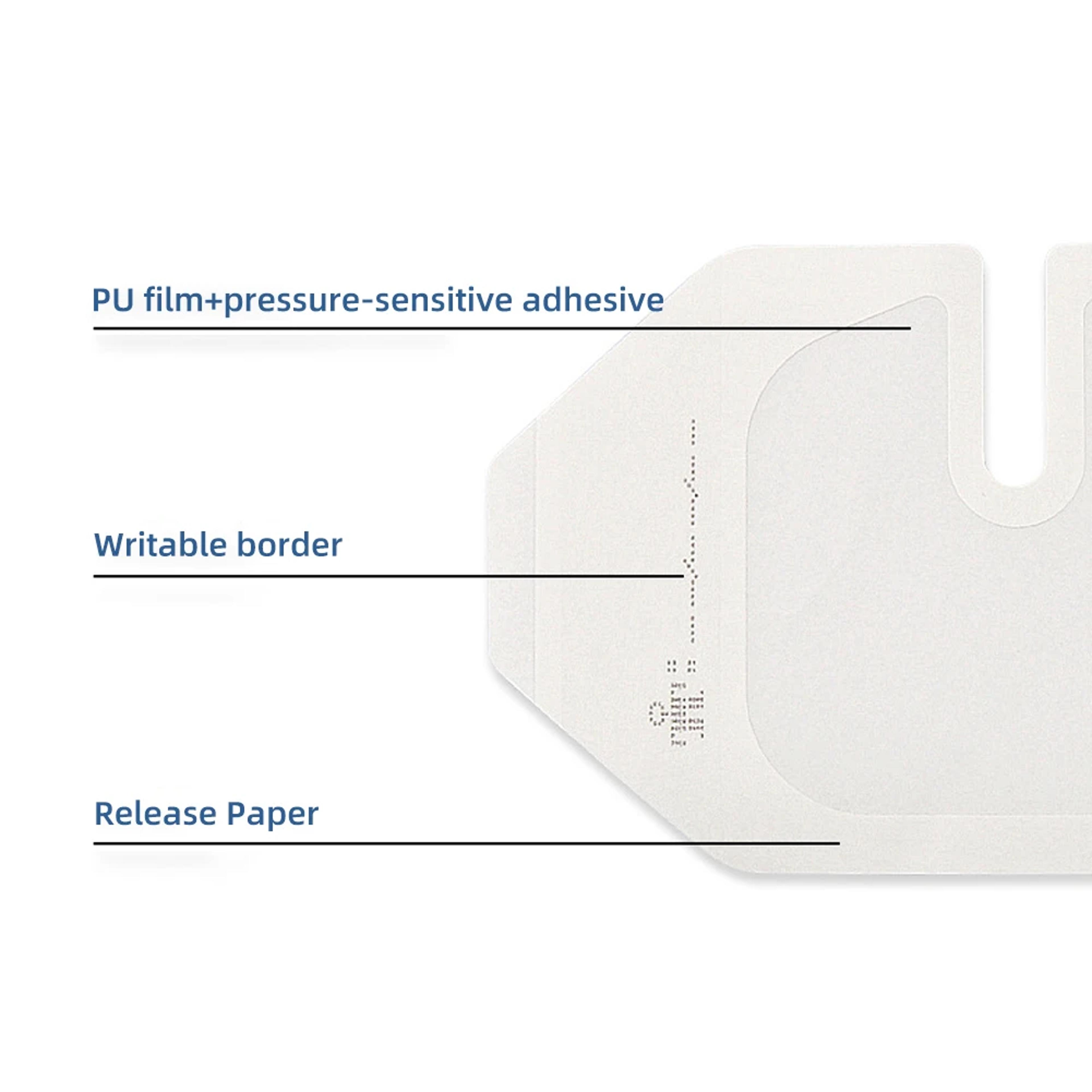 Waterproof Dressing Patch PU Transparent Visual Retained Plaster Invisible Fitting Catheter Fixatio 5
