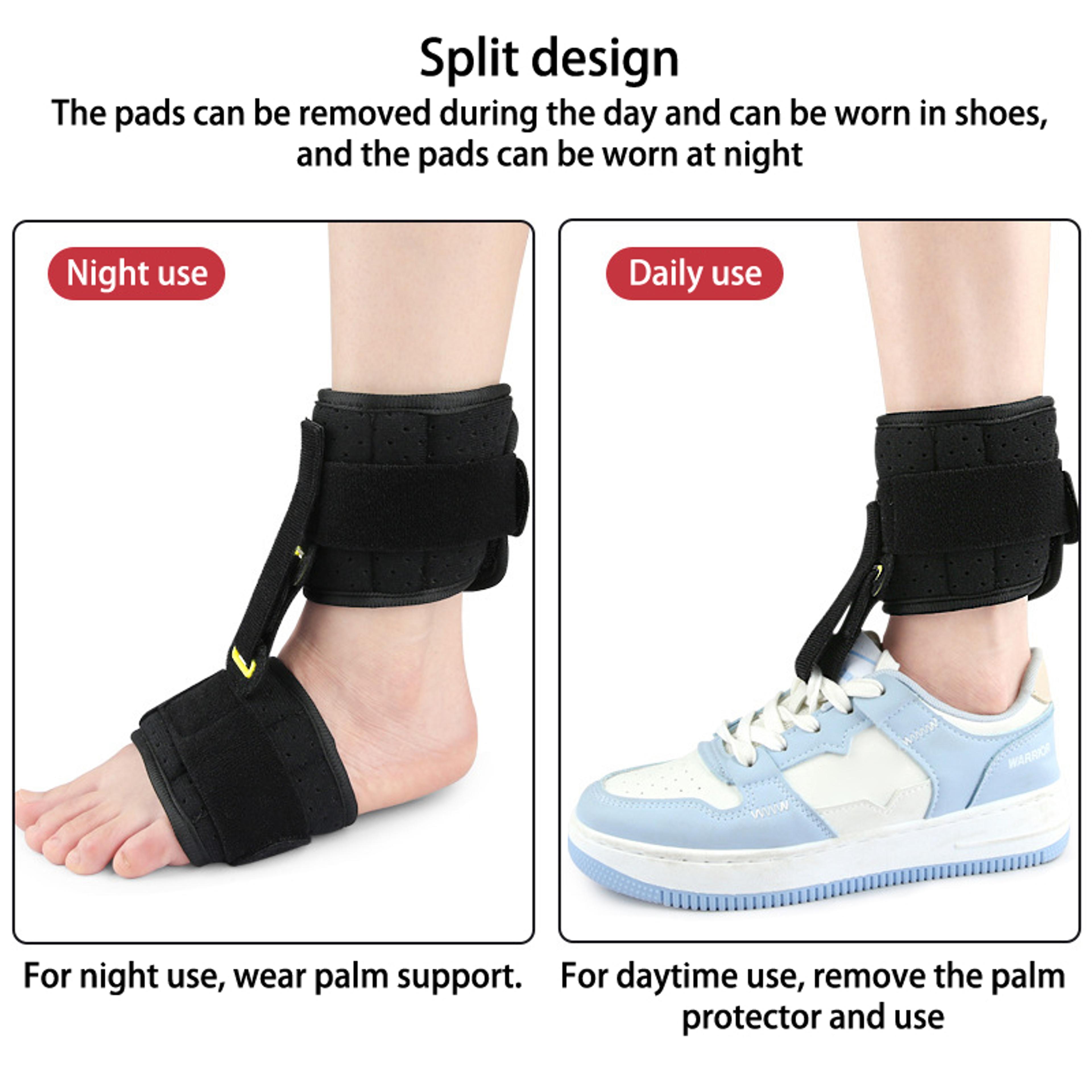 Foot Drop Night Splint Adjustable Plantar Fasciitis Brace Orthosis Support Pain Relief 3