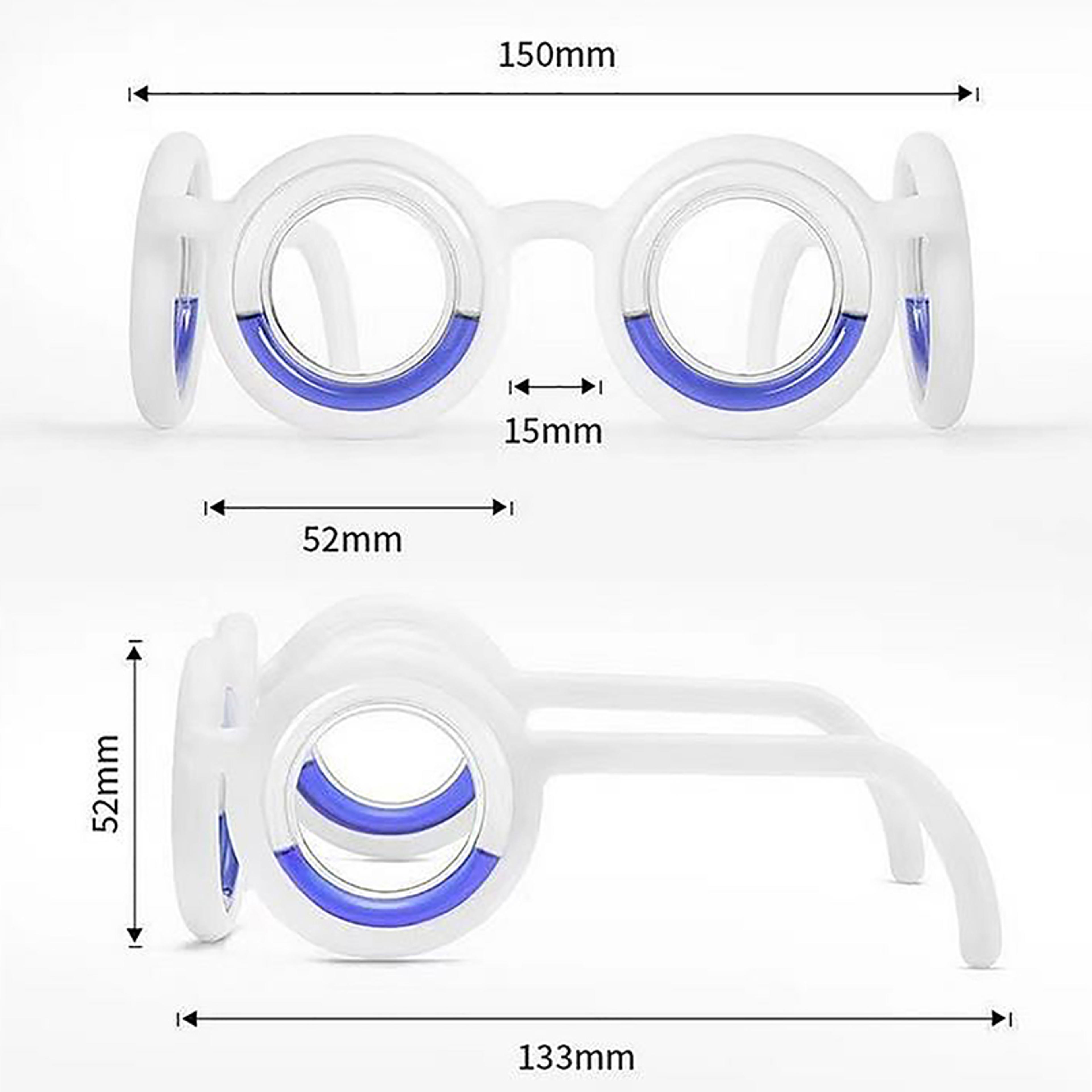 Portable AntiSickness Glasses For Children Adult AntiMotion Sickness Liquid Glasses Lensless Drivin