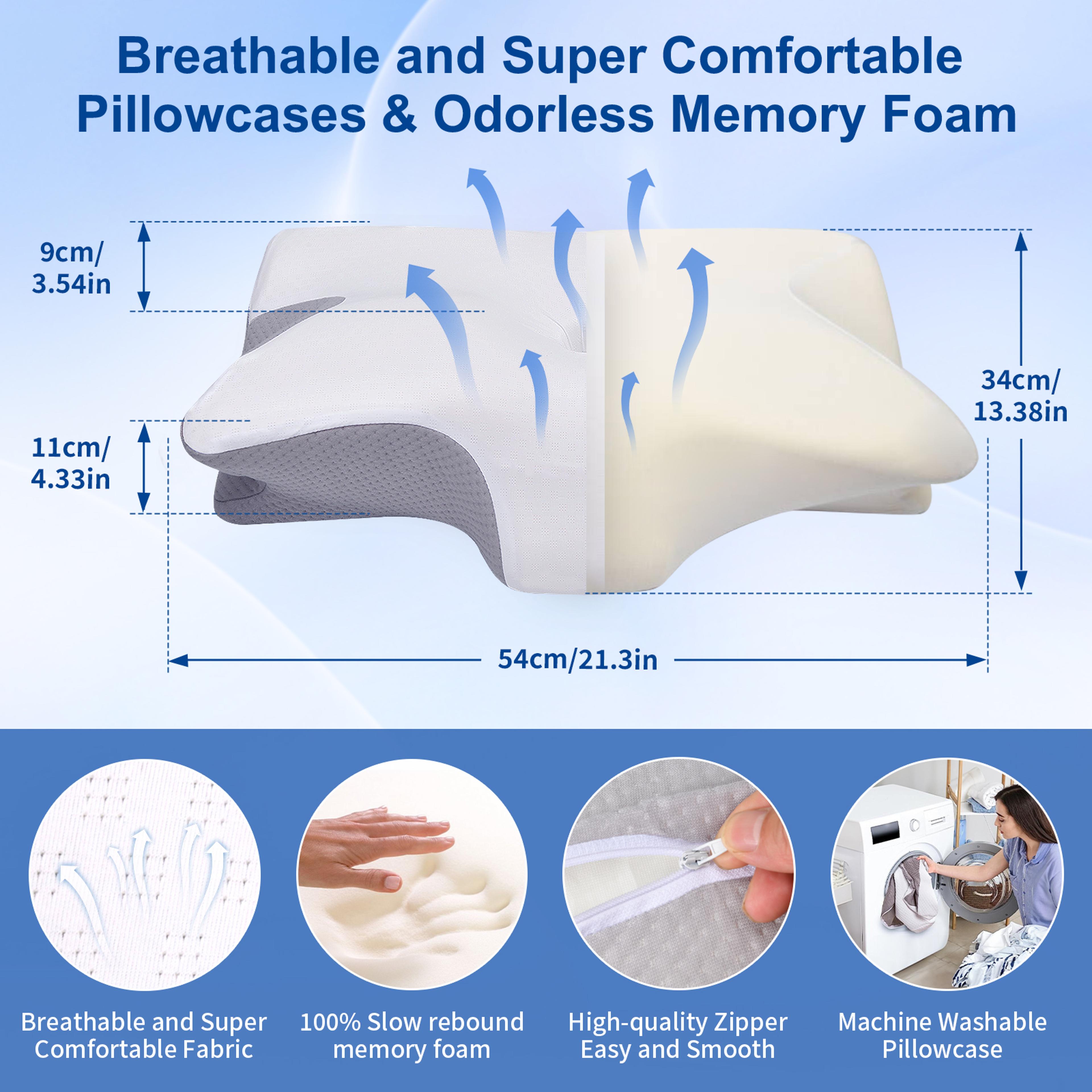Ergonomic Memory Foam Pillow For Neck And Shoulder Pain Relief Pulatree Cervical Pillow Supportive  4