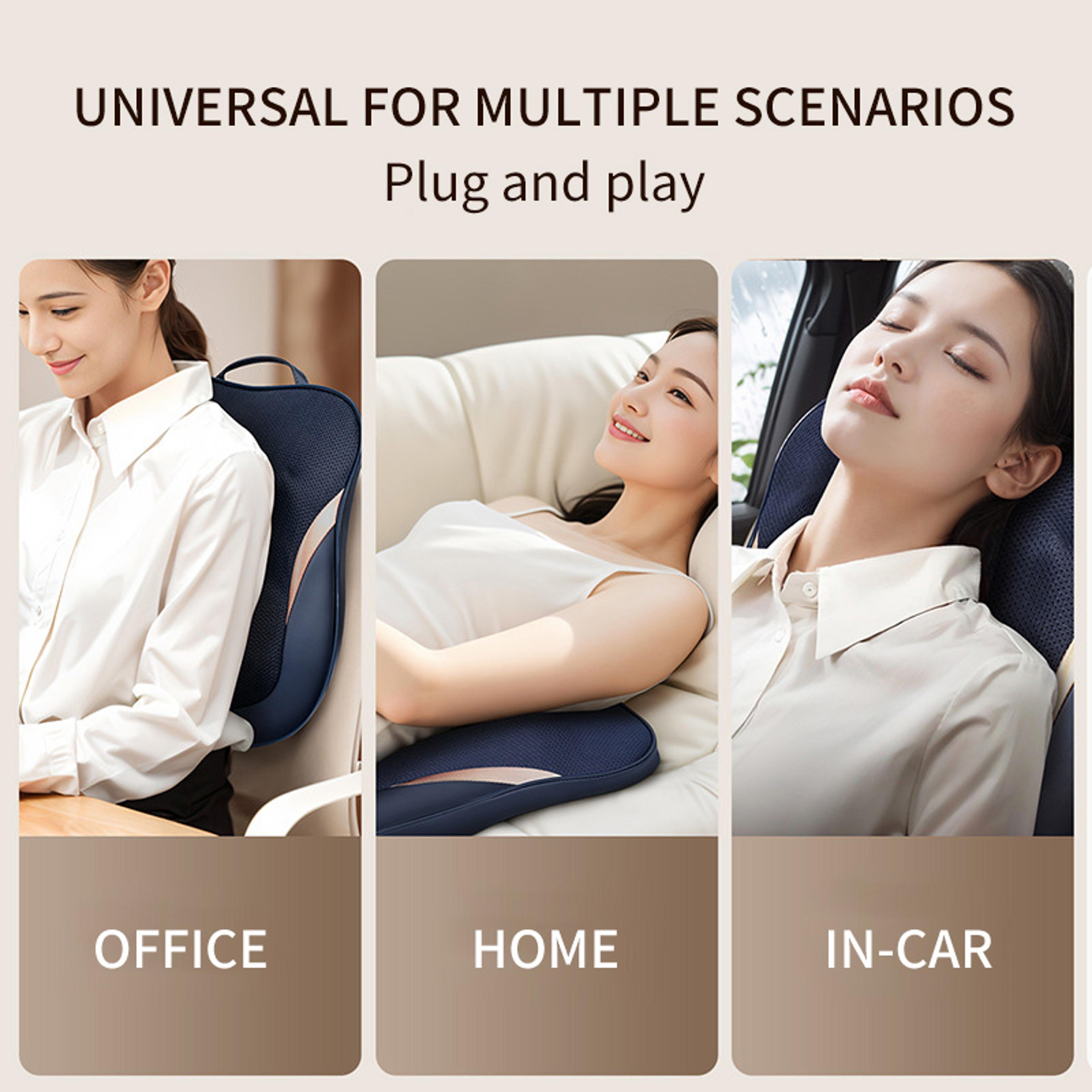 Waist Neck Dual Purpose Massager Cervical Back Massage Cushion Multifunctional Pillow For Home And  2