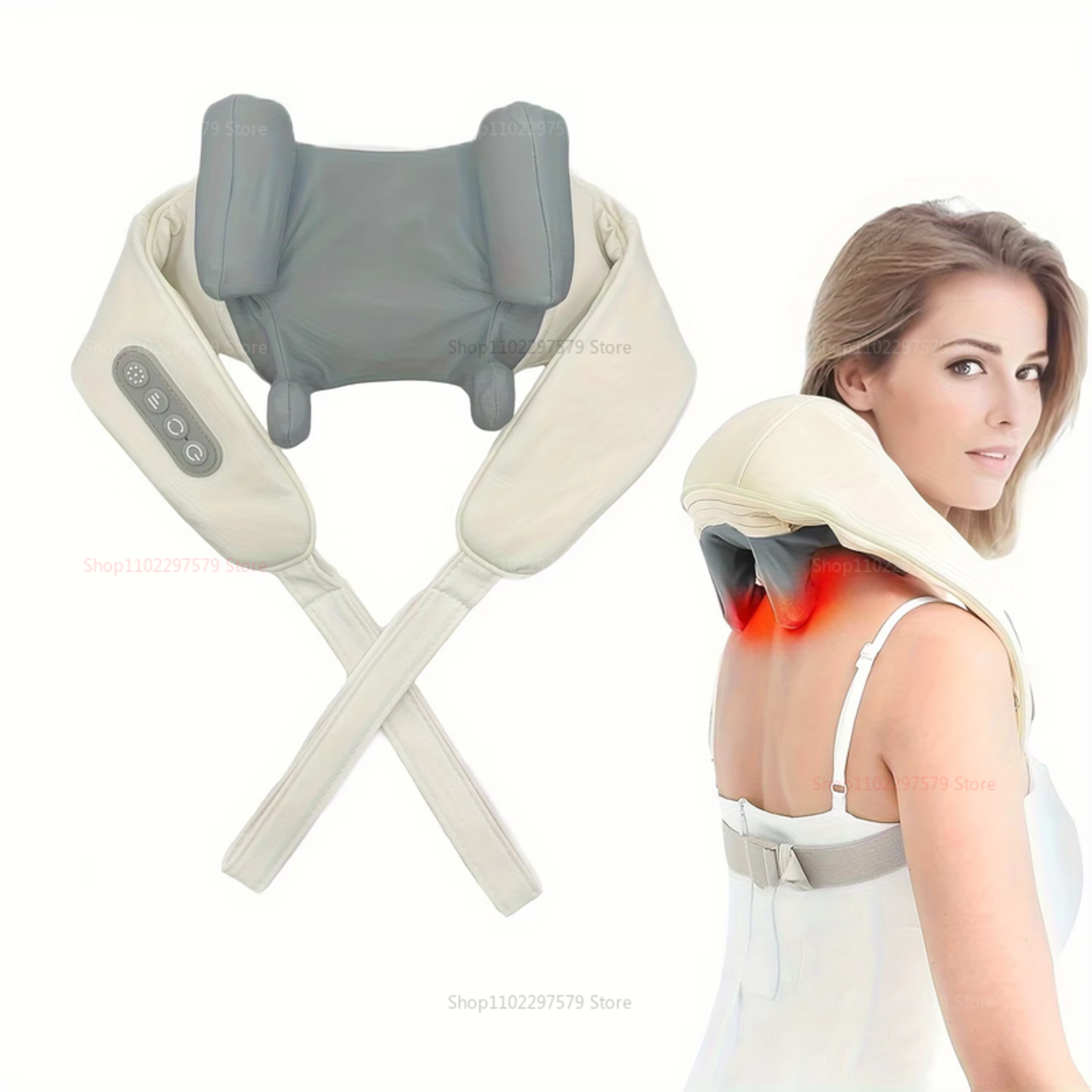 Cordless Neck And Shoulder Massage Pillow For Neck Upgarded 6D Neck Massager With Heat Back Traps L 0