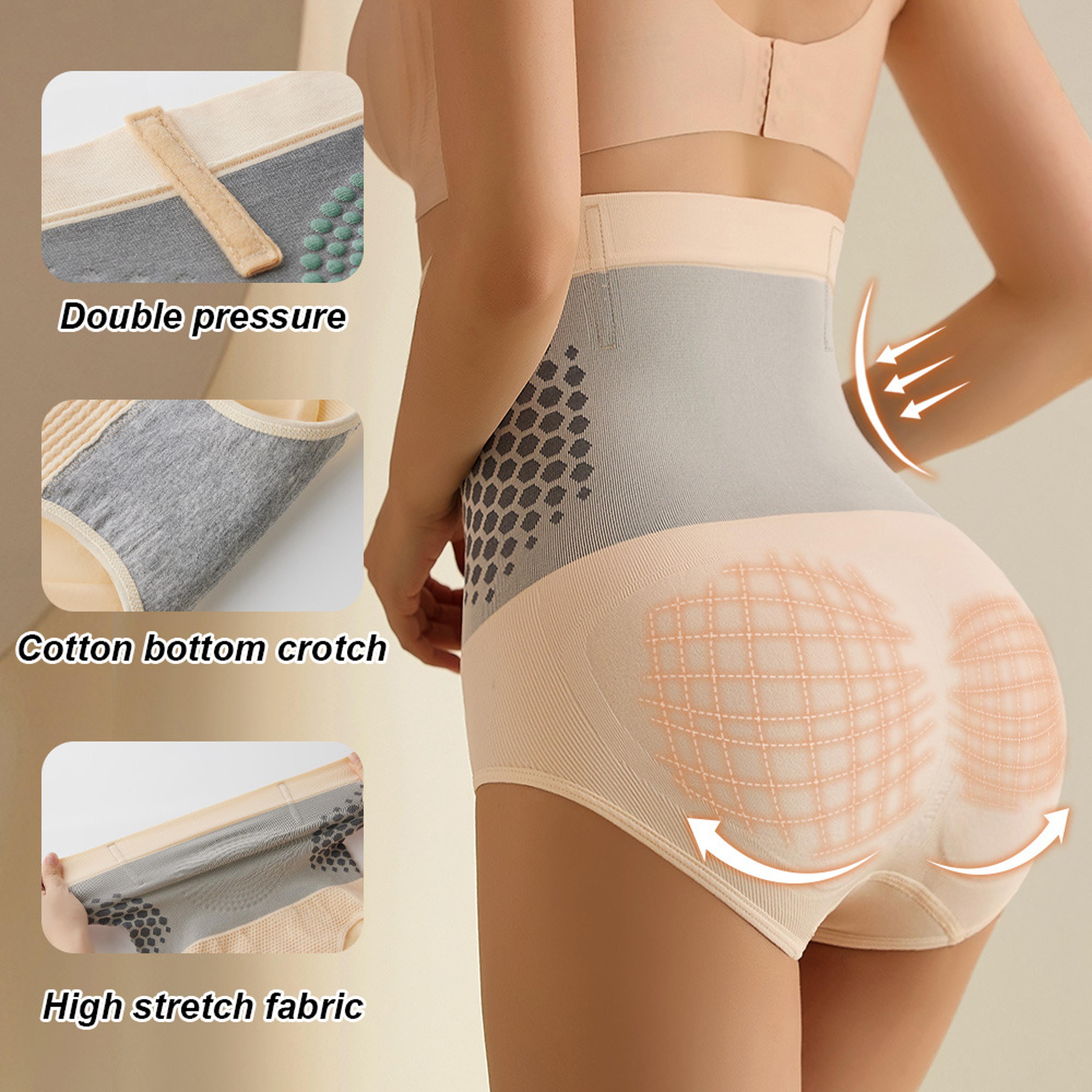 Magnetic Therapy Flarixa Seamless Womens High Waist Body Shaping Briefs Warm Uterus Underwear Abdom 4