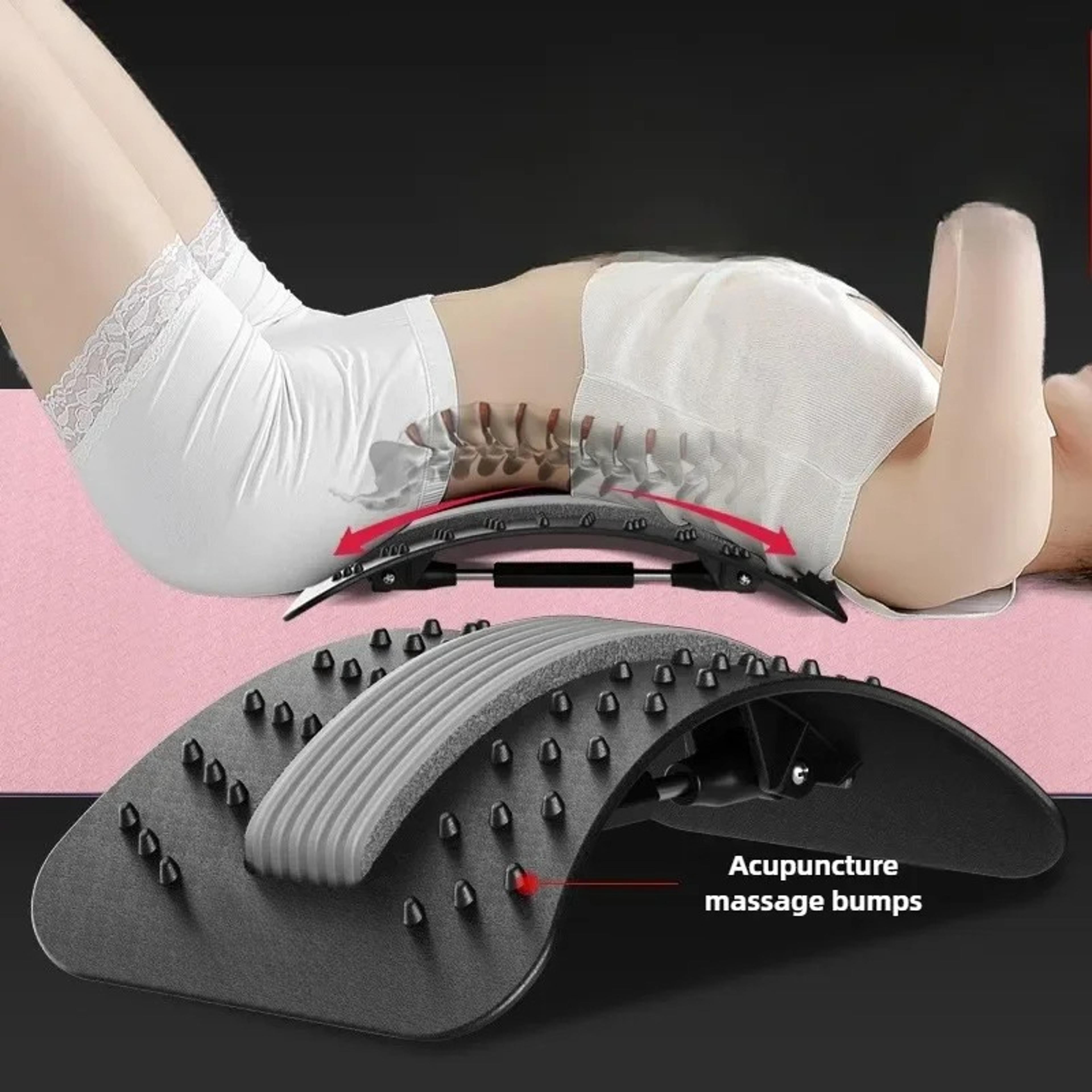Lumbar Cervical Spine Support Massager Back Stretcher MultiLevel Adjustable Waist And Neck Fitness  0