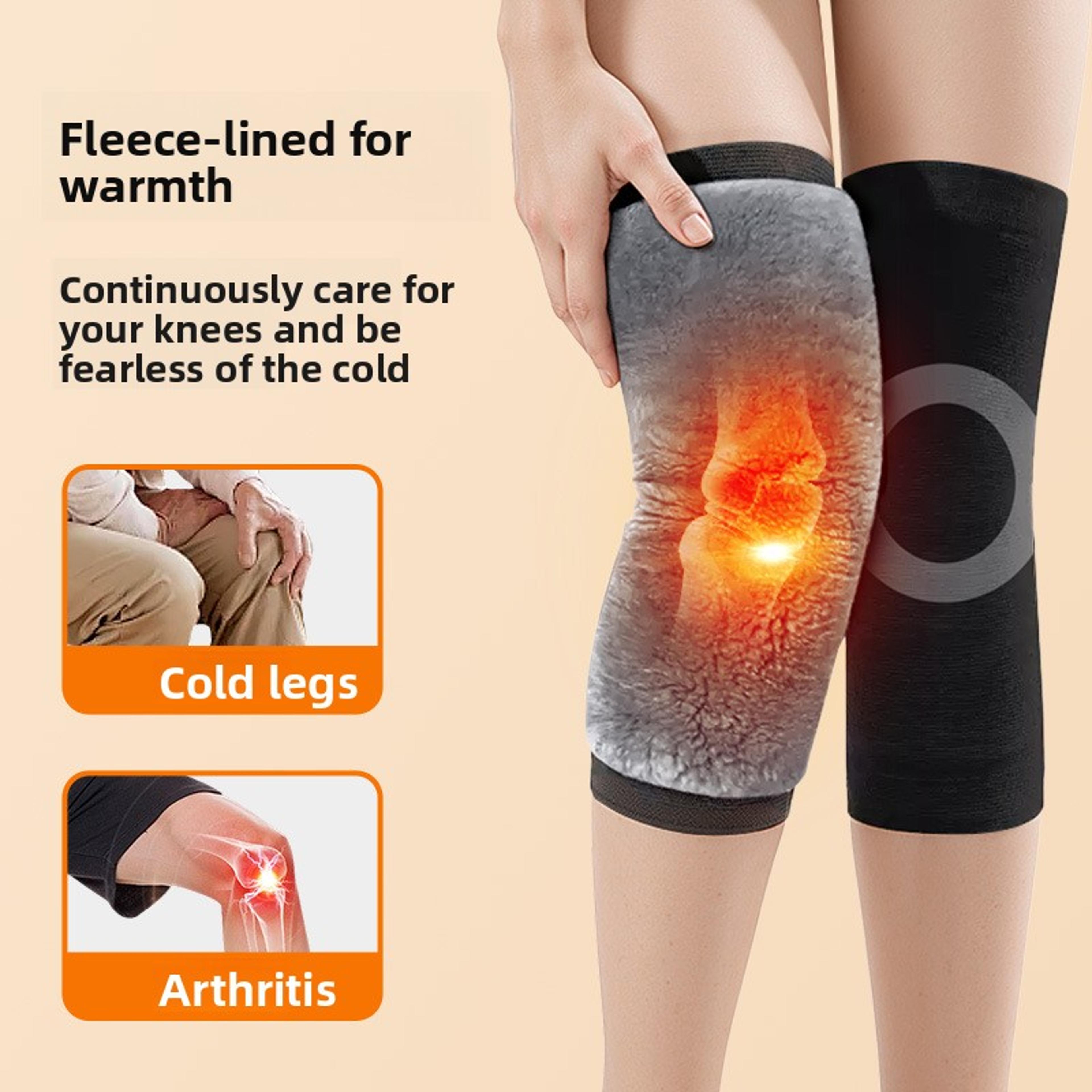 FurLike Fabric Knee Covers For Leg Warmer Premium Winter Warm Knee Sleeves Soft Comfortable Adjusta 2