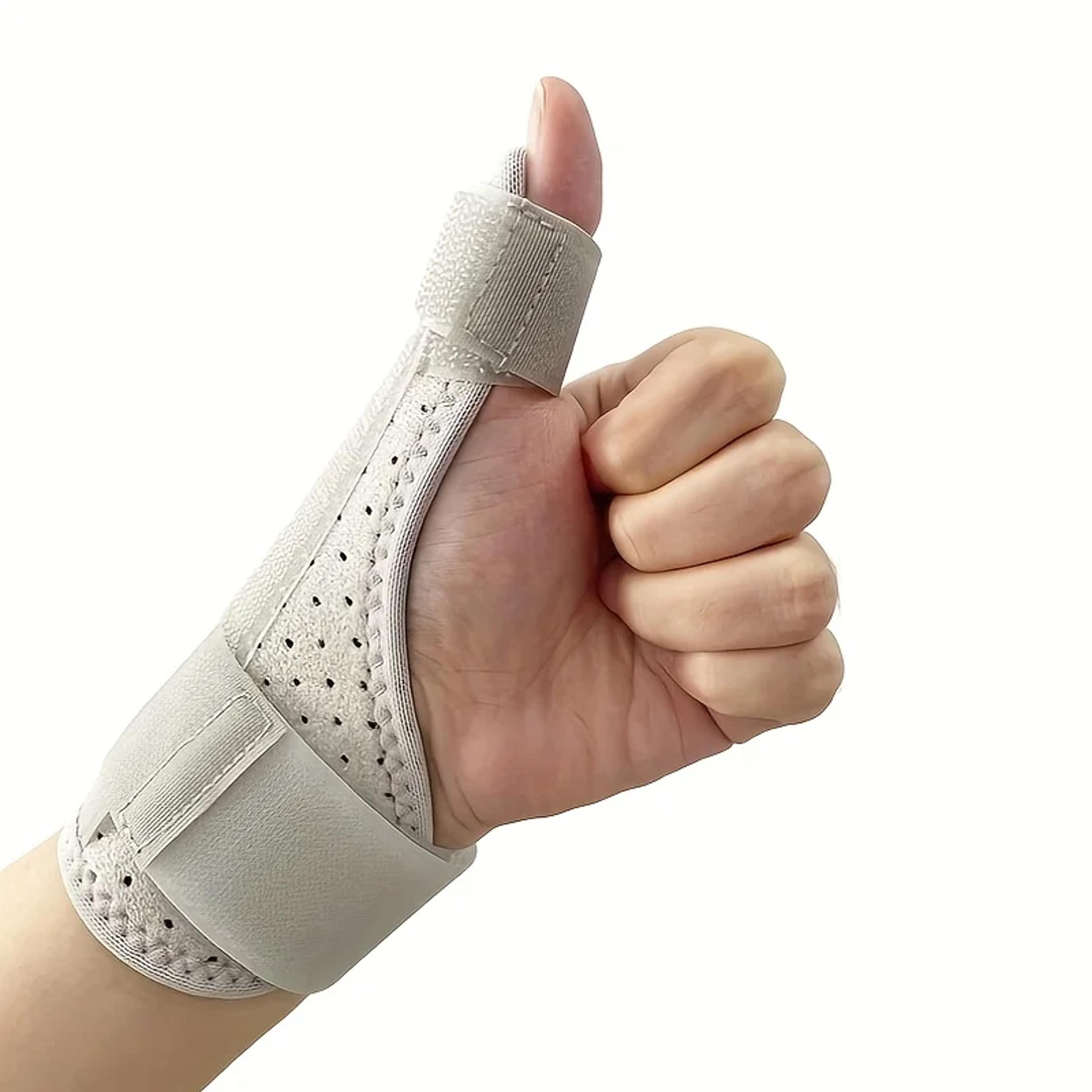 maximum comfort adjustable thumb & wrist support brace, aluminum alloy plate for sprain recovery, fits both hands