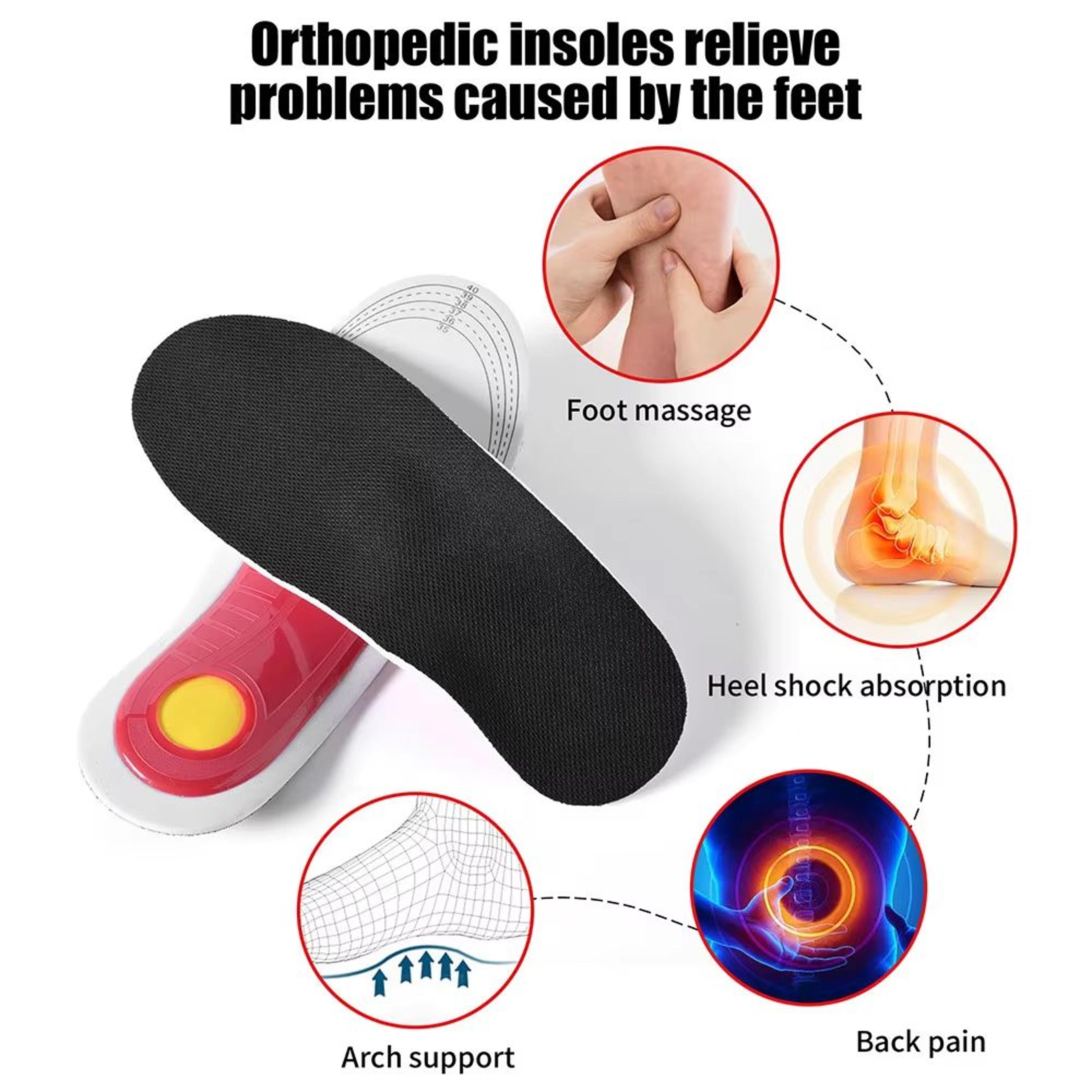 Orthopedic Insoles For Men Plantar Fasciitis Pain Relief High Arch Support 5