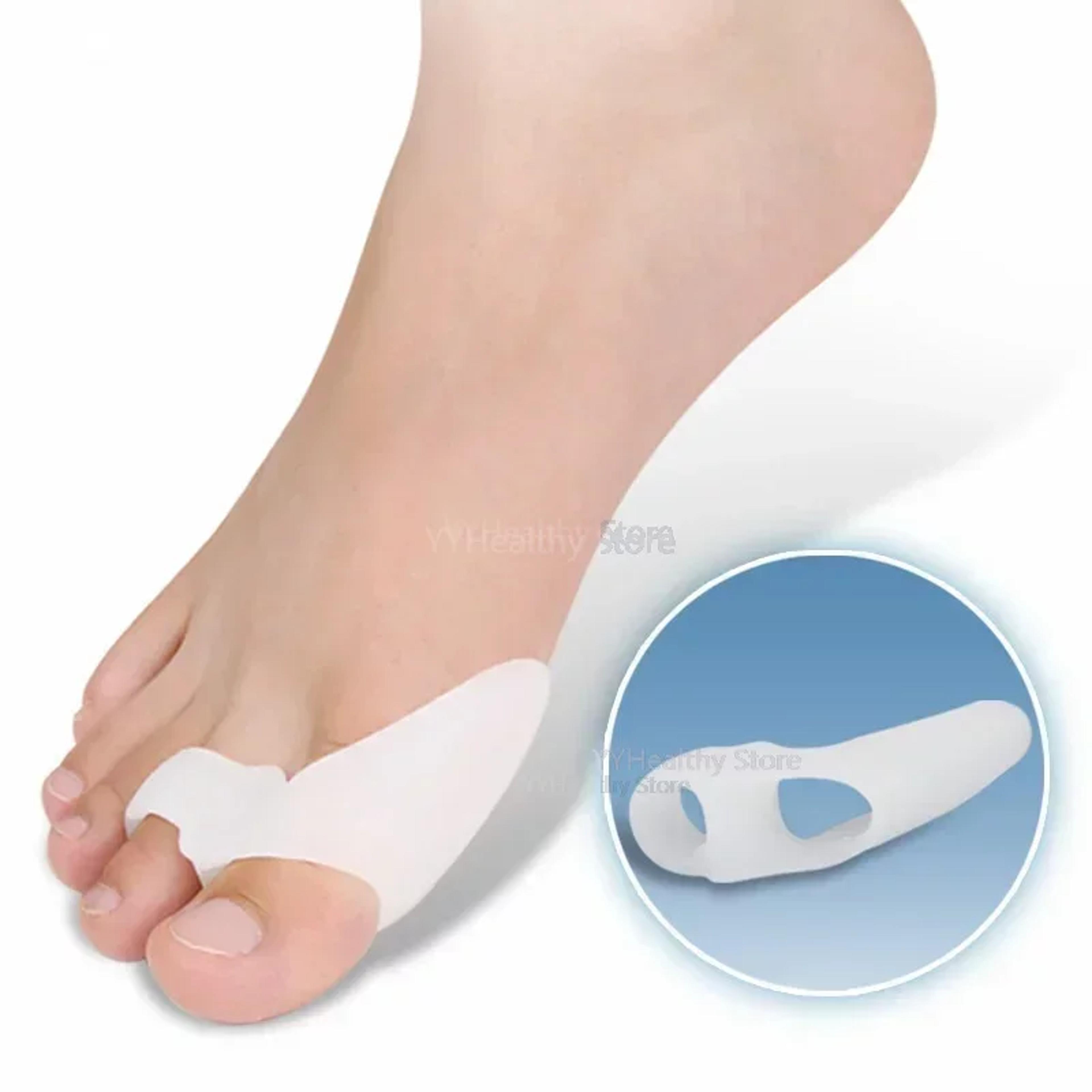 Silicone Gel Two Hole Toe Separator Thumb Valgus Protector Hallux Valgus Guard Bunion Adjuster For  0