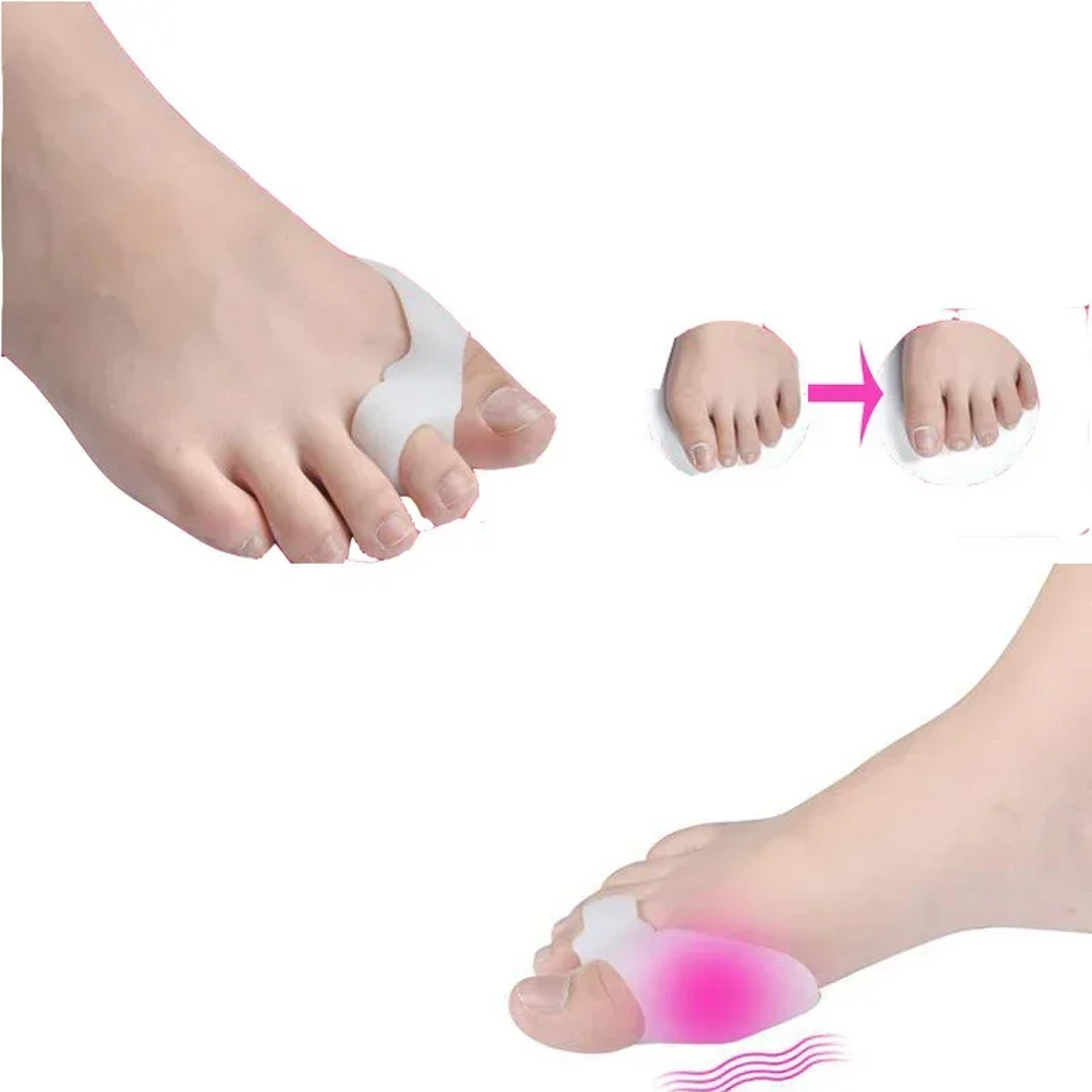 Silicone Gel Two Hole Toe Separator Thumb Valgus Protector Hallux Valgus Guard Bunion Adjuster For  3