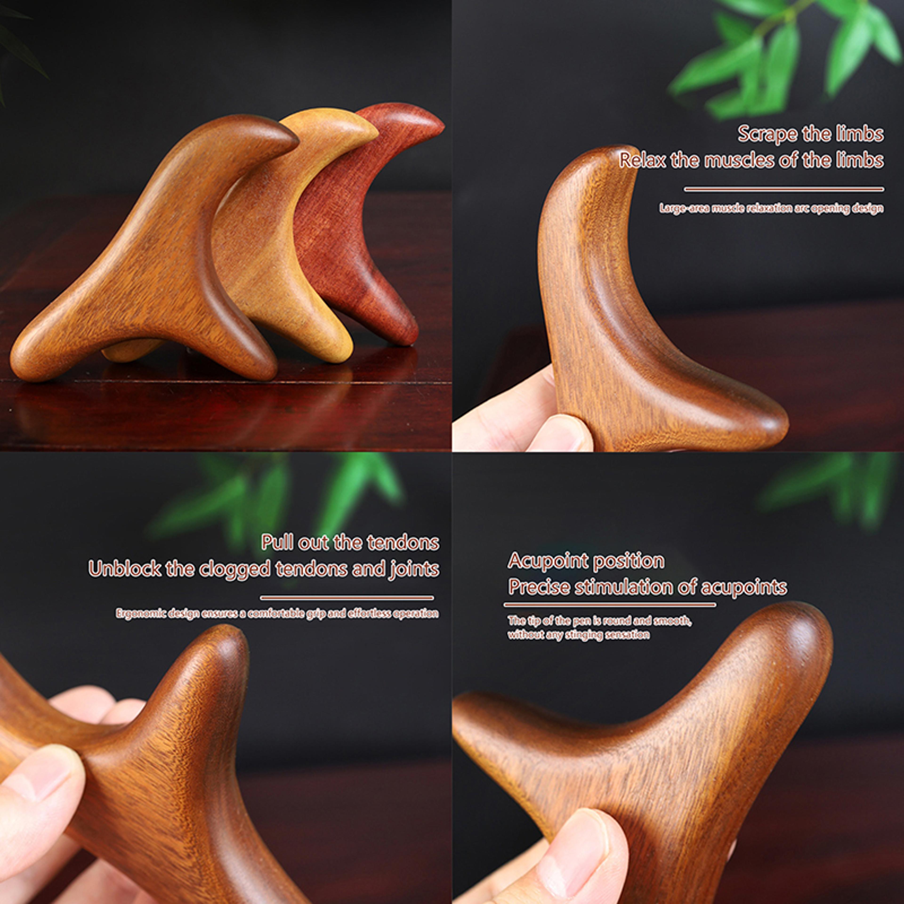 Sandalwood Trigger Point Massage Professional Gua Sha Tools For Neck Foot Back Leg Hand Face Home G