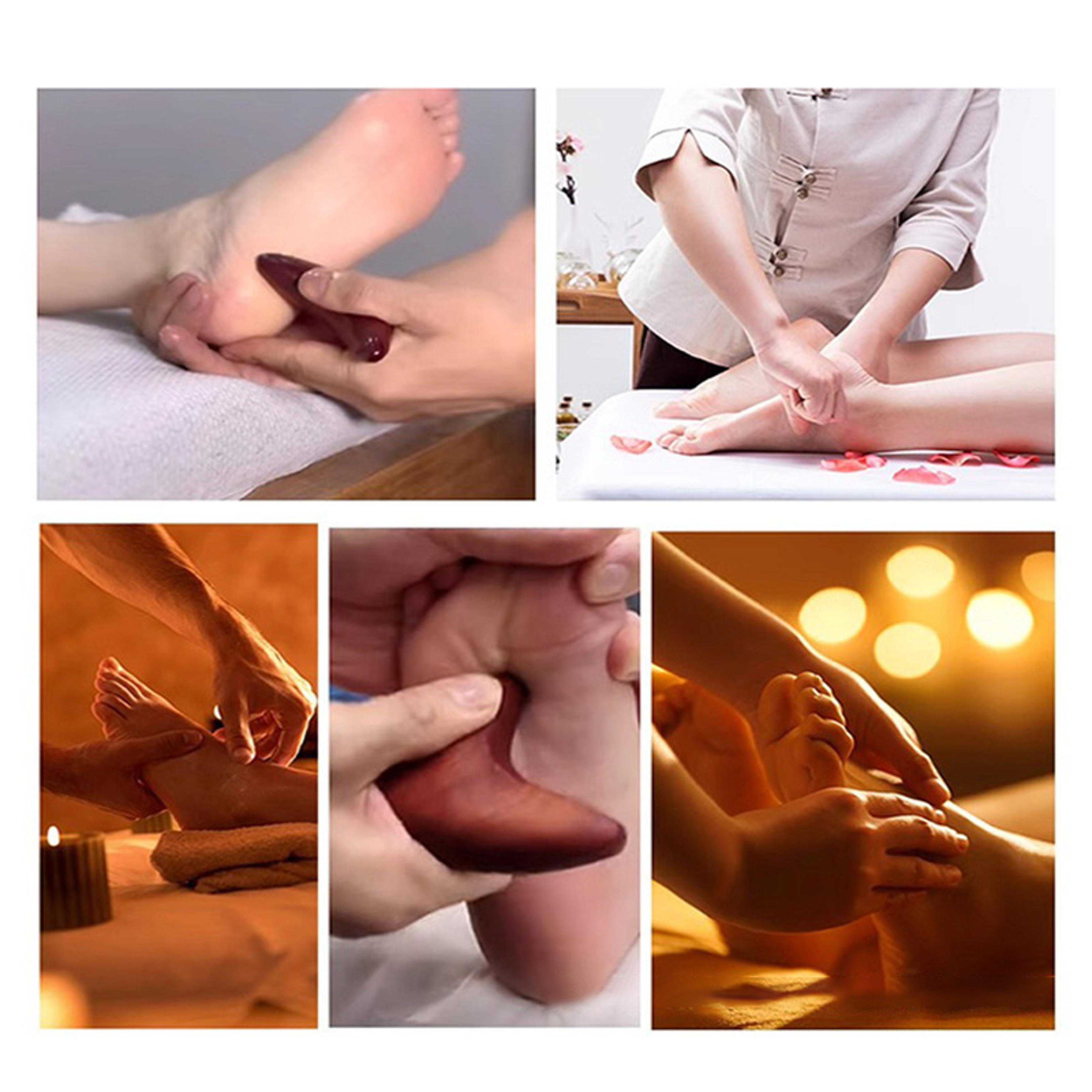 Sandalwood Trigger Point Massage Professional Gua Sha Tools For Neck Foot Back Leg Hand Face Home G