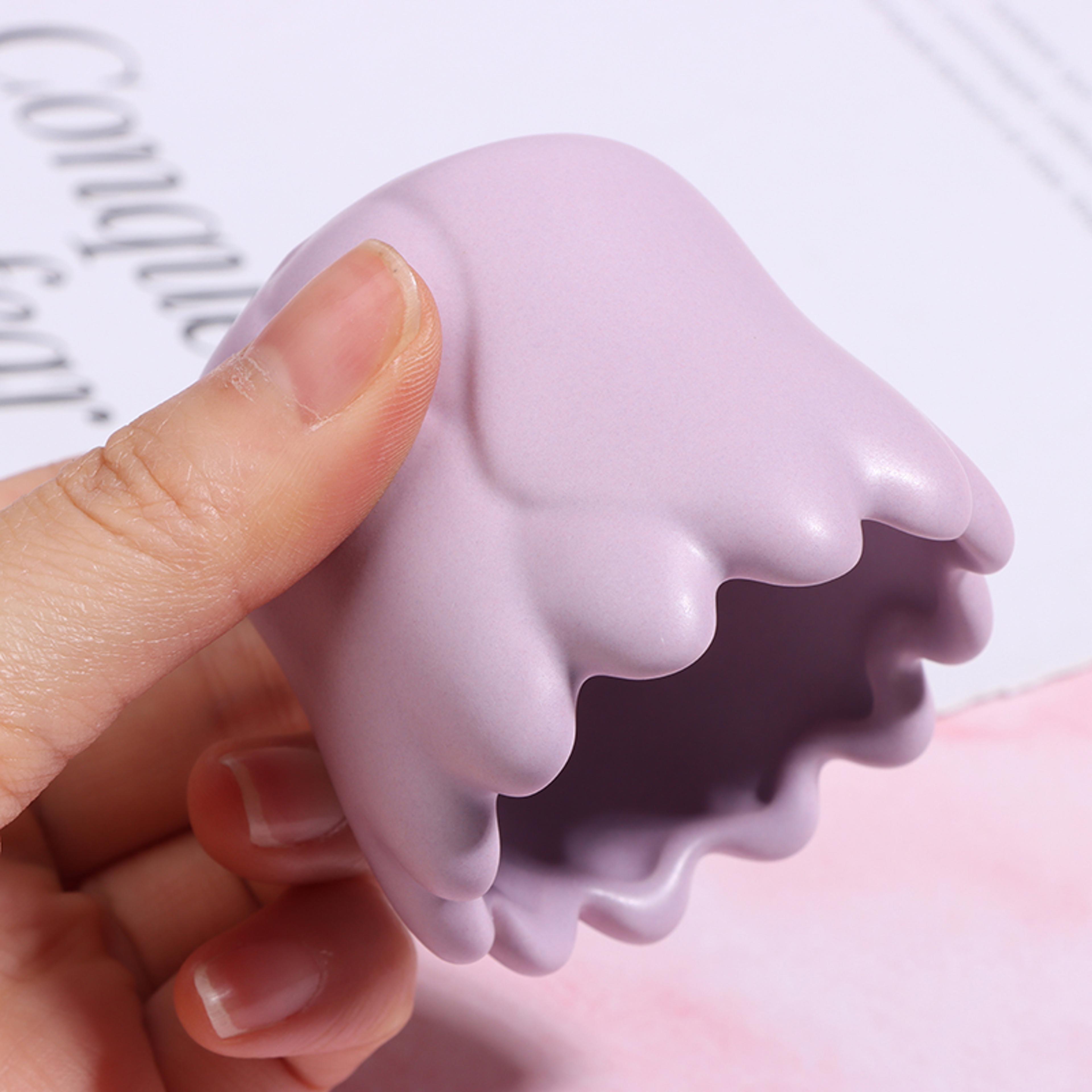 Purple Ceramic Gua Sha Massager High Quality Face Body Massage Tool Relief Guasha Board Skin Care 0