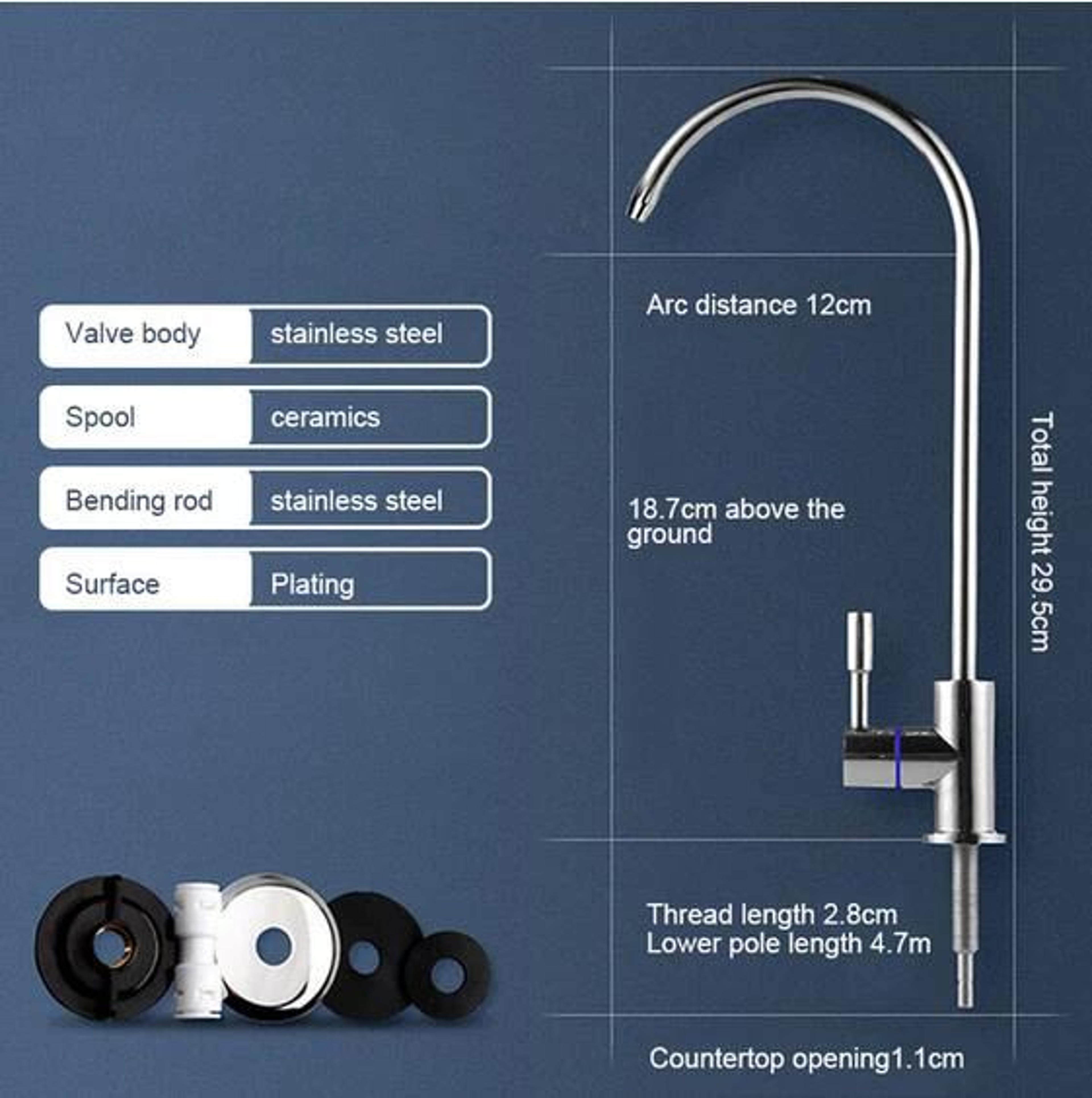 Premium LeadFree Filtered Faucet Fits Reverse Osmosis Units Kitchen Water Filtration System Faucet  5