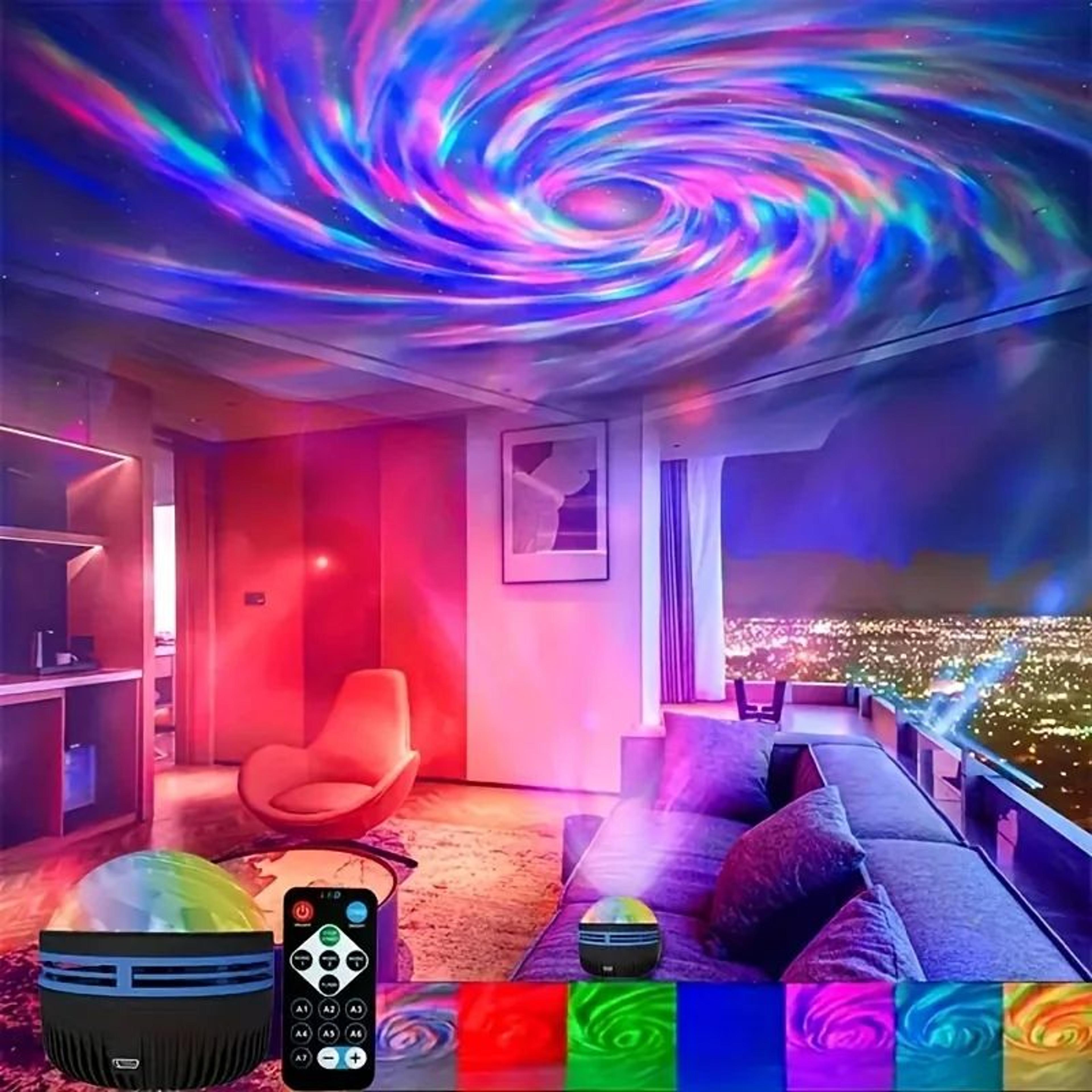 LED Star Galaxy Projector Lamp USBPowered Rotating Magic Ball With Remote Control Colorful Starry S 7