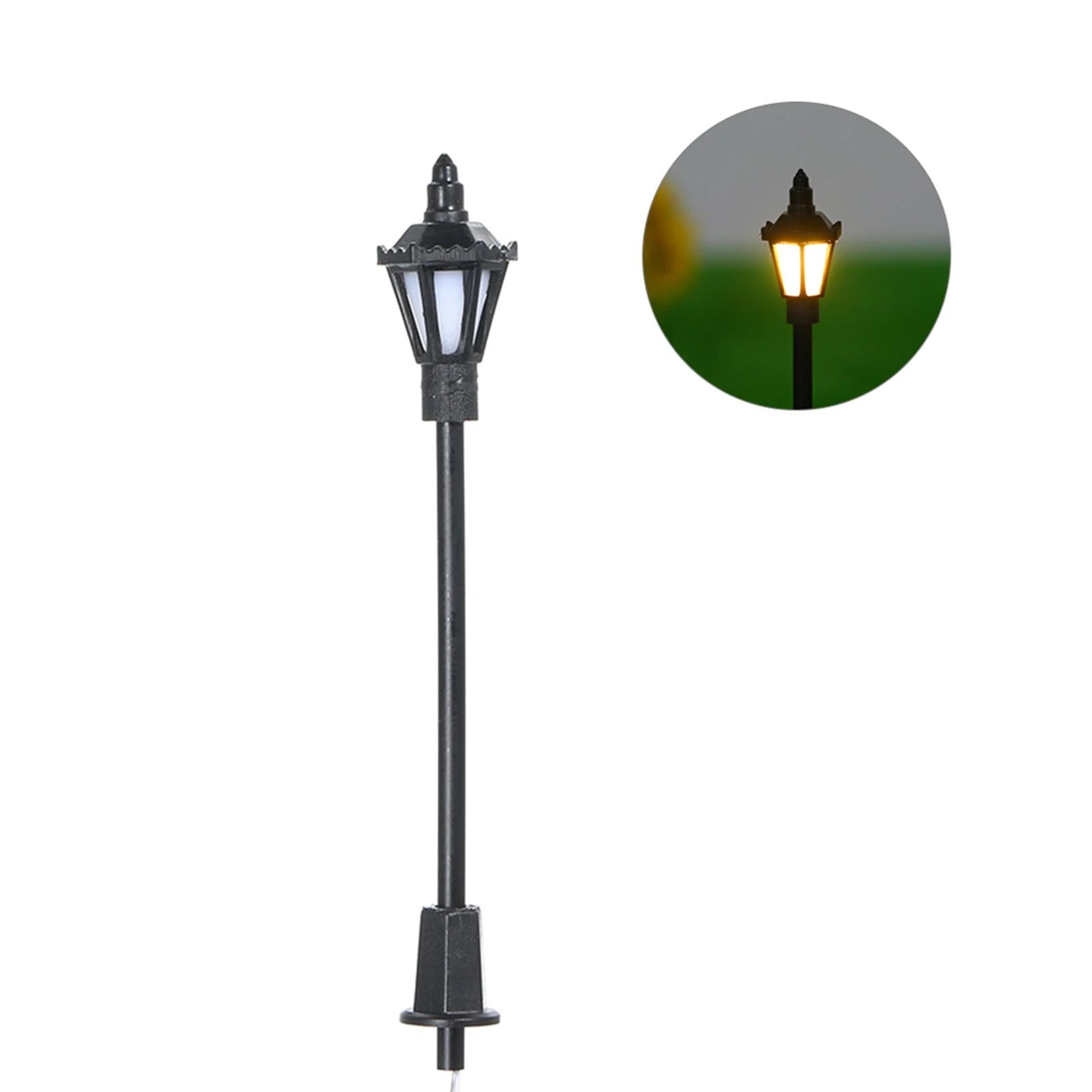 Warm White LED Model Street Lights Scale Lampposts For Railway Layouts Garden And Playground Scener 2