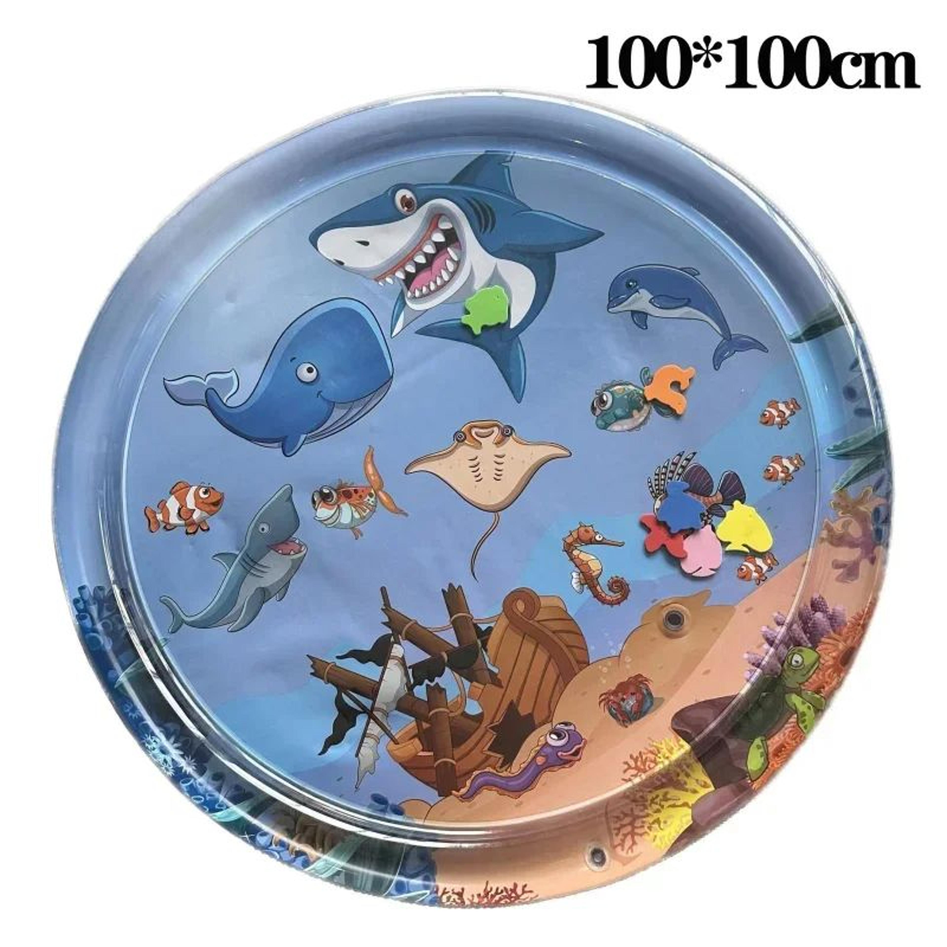 Water Sensory Play Mat Thickened Inflatable Water Mat For Cat And Dog Pet Playmat With Fish Sea Oce 8
