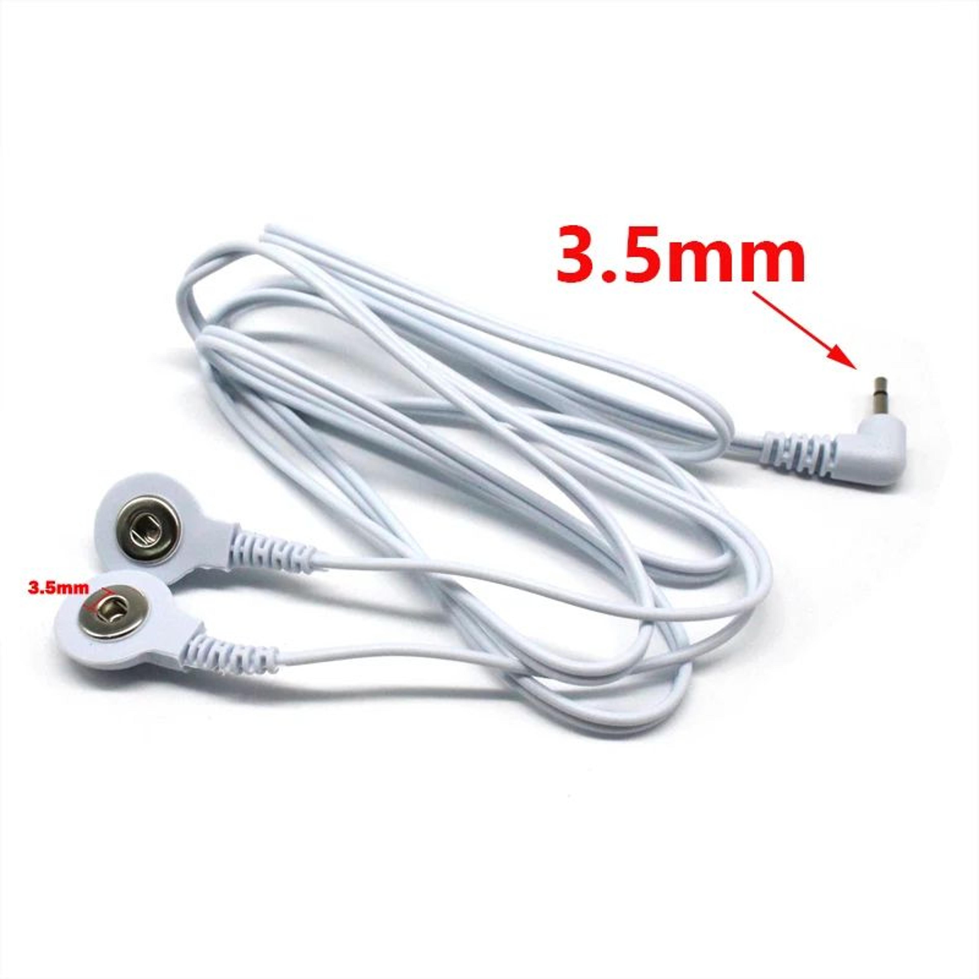 Premium Machine Massager Button Cable Electrode Pads TENS Unit Lead Wires For Professional Electrot 4