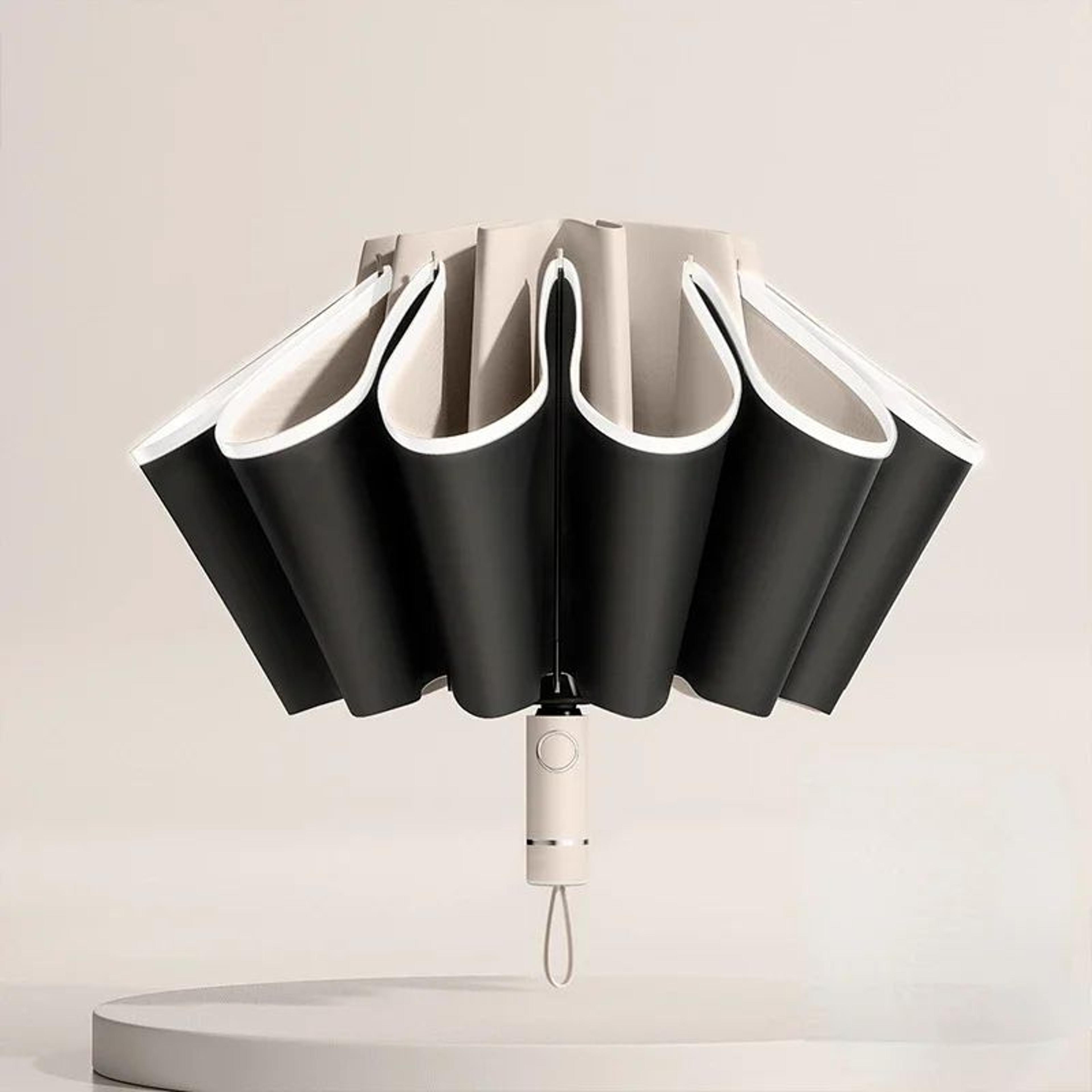 Men  Women Fully Automatic Reverse Folding Umbrella  Windproof With Reflective Stripe  UV Protectio 7