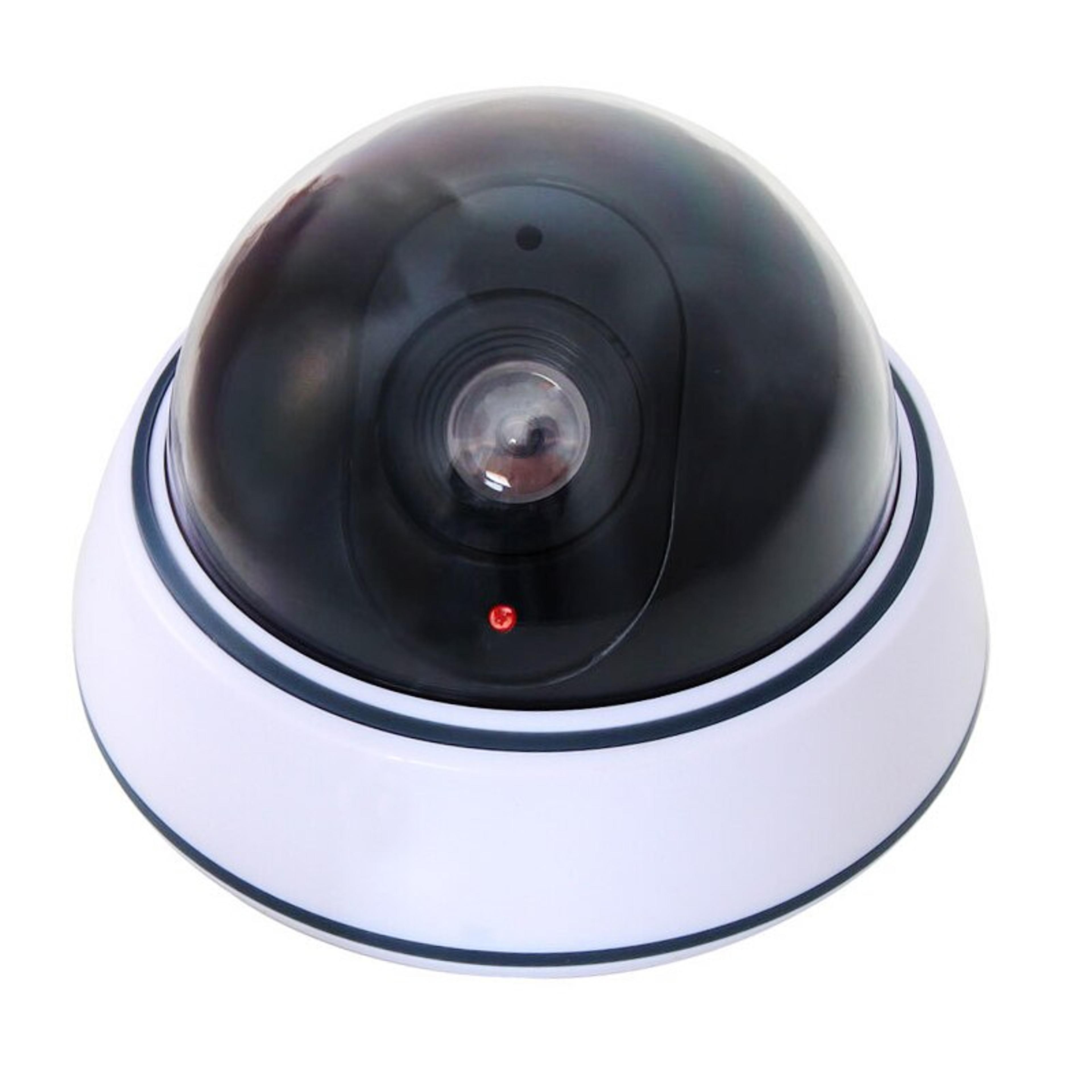 Indoor Outdoor Fake Dome Security Camera Dummy Fake Camera With LED Red Light Battery Operated 8