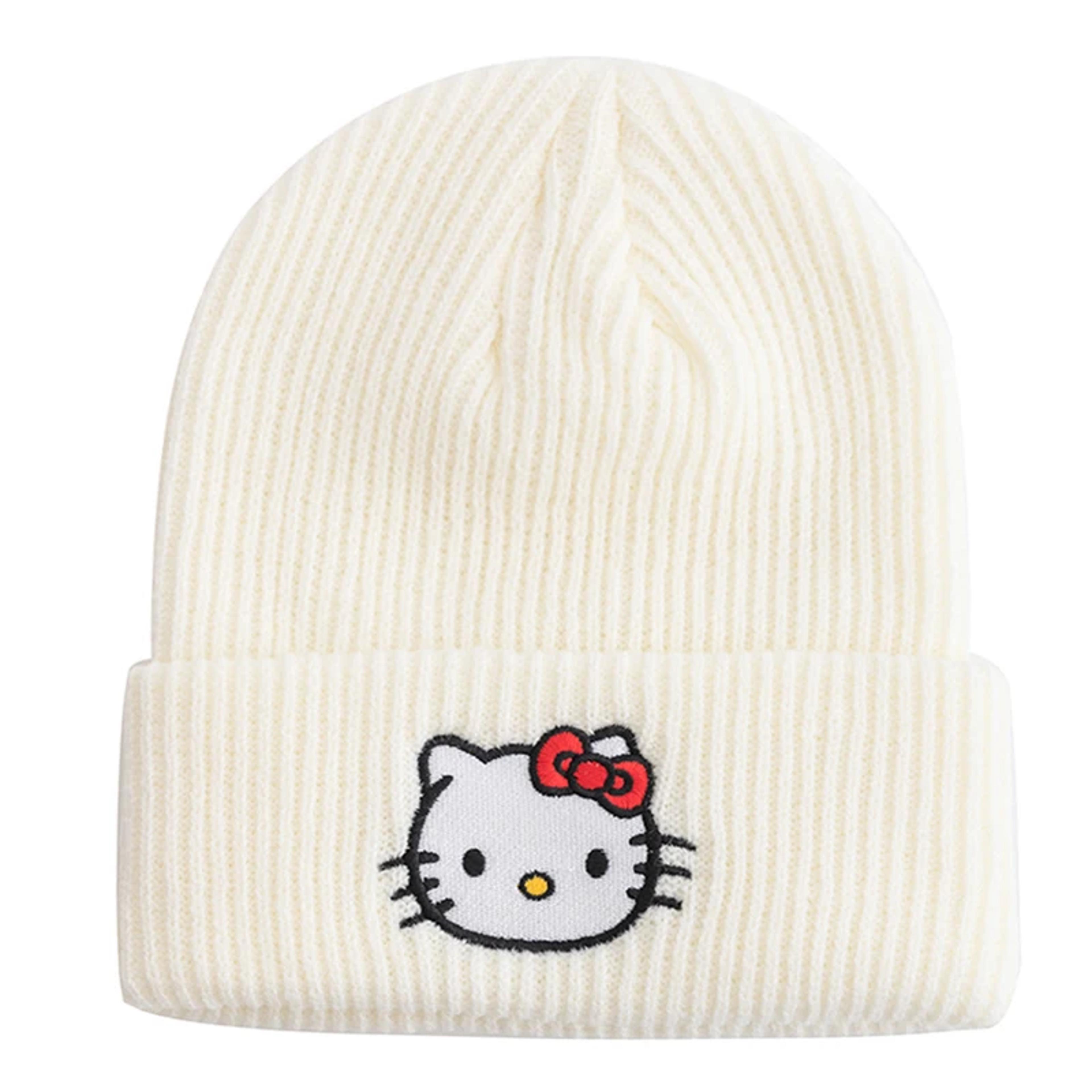 Women Winter Knitted Cap Hot Sale Saniro Hello Kitty Beanie Hat Cute Cartoon Melody 6