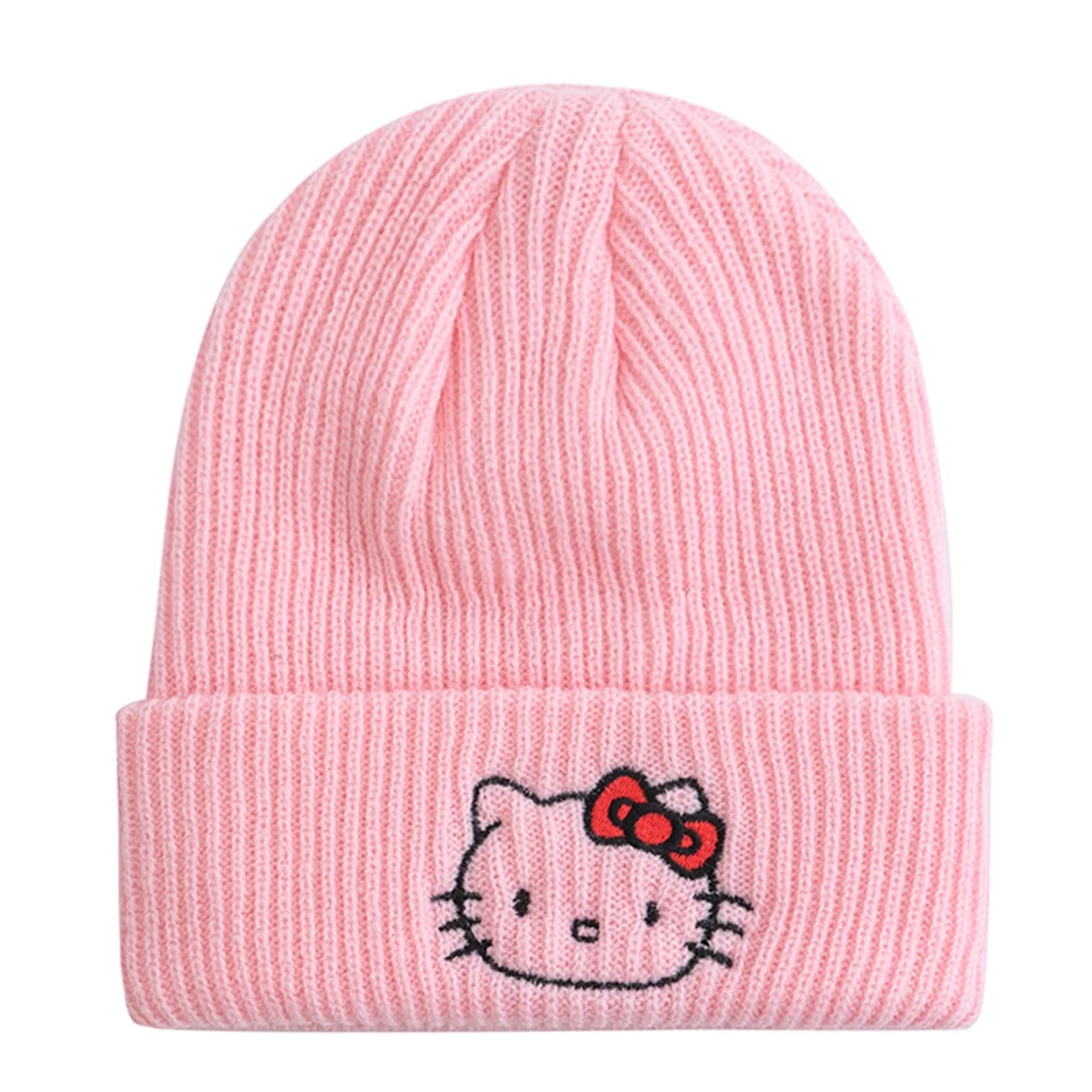 Women Winter Knitted Cap Hot Sale Saniro Hello Kitty Beanie Hat Cute Cartoon Melody 8