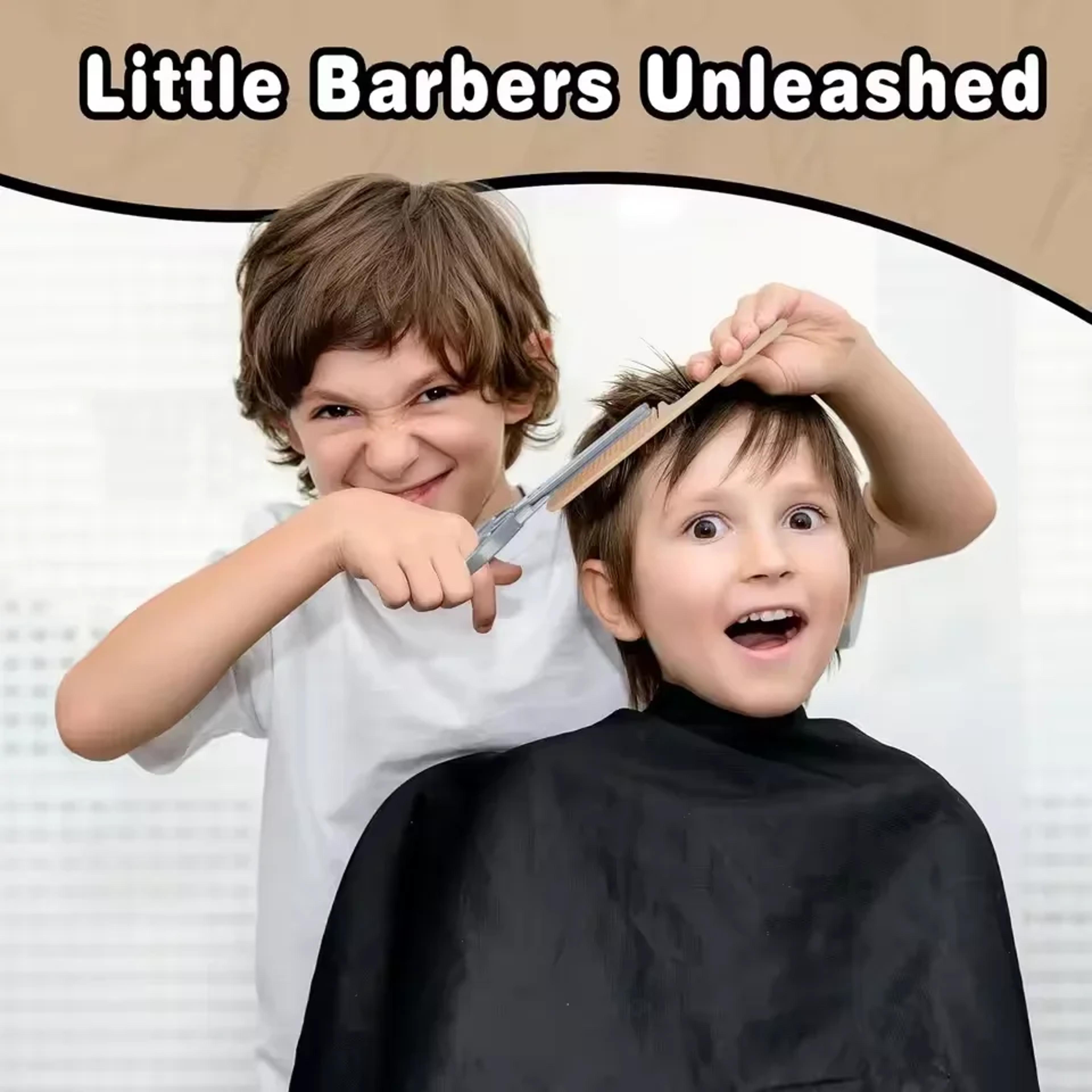 Barber Role Pretend Play Toy For Boys Electric Hairdressing Cosmetics Tools Set Kids Hair Salon Sha 3