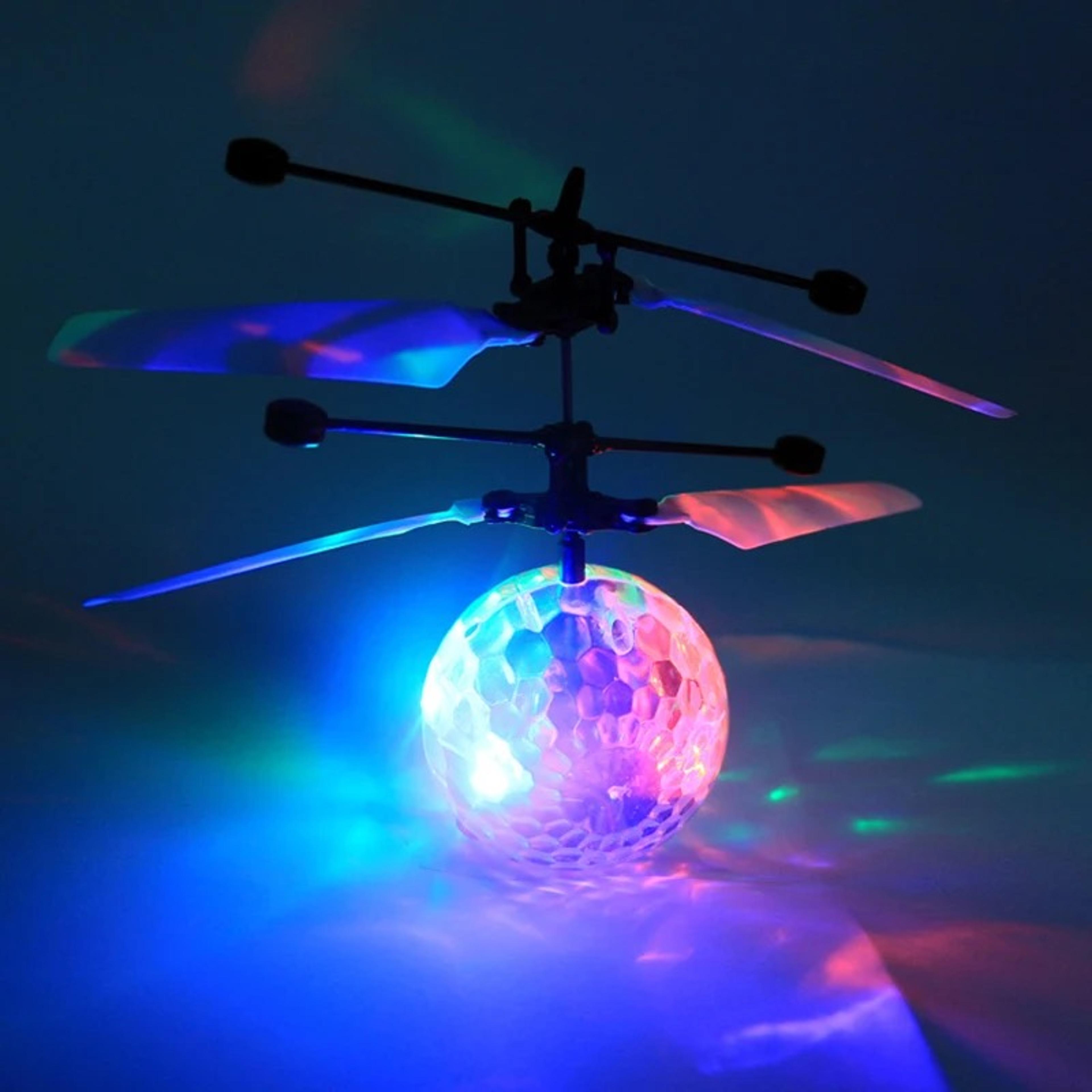 Infrared Induction LED Crystal Ball Flying Toy With Gesture Control Colorful Glowing RC Kids Gift 2