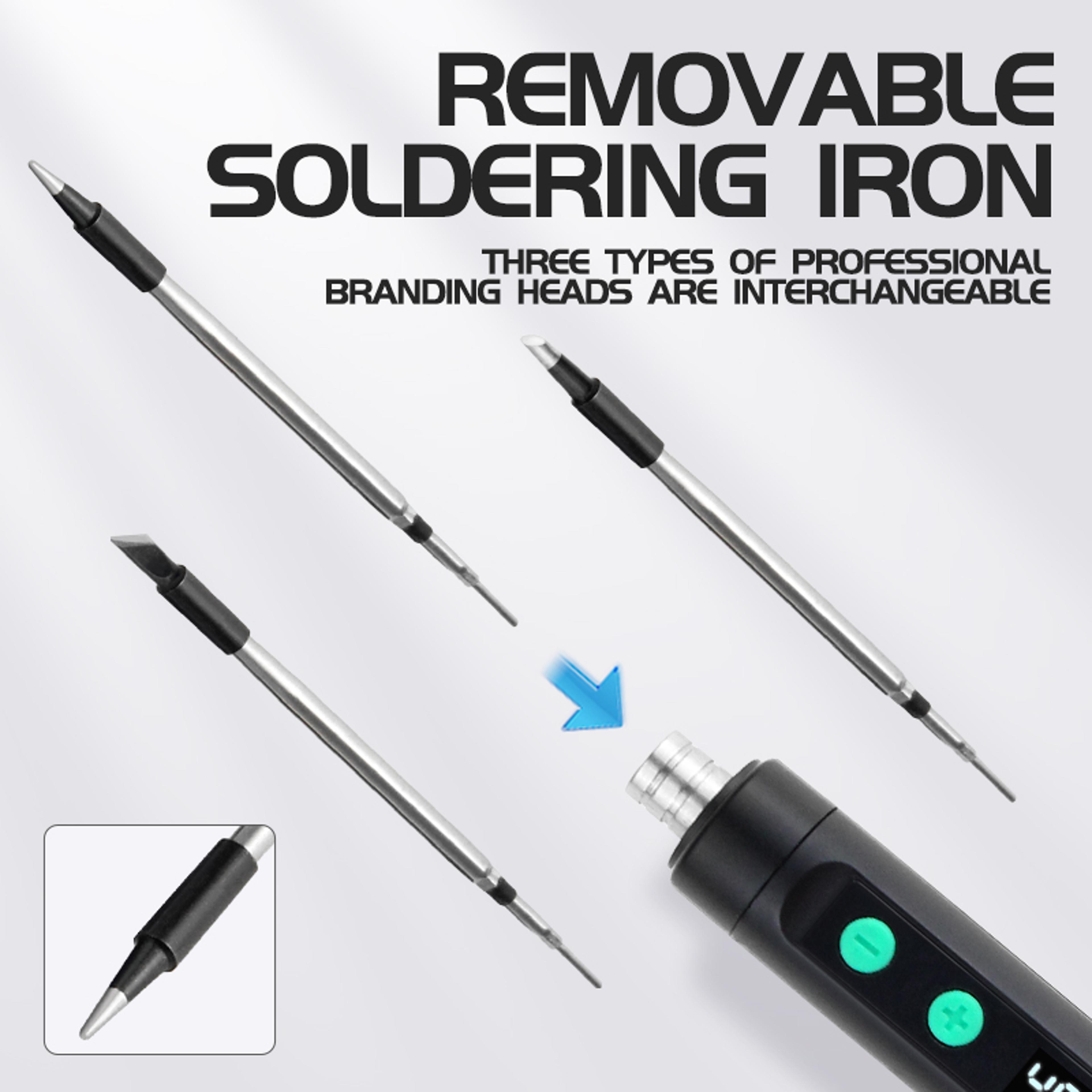 Portable Wireless Soldering Iron Kit Adjustable With Tips Builtin Battery For Easy Soldering 3