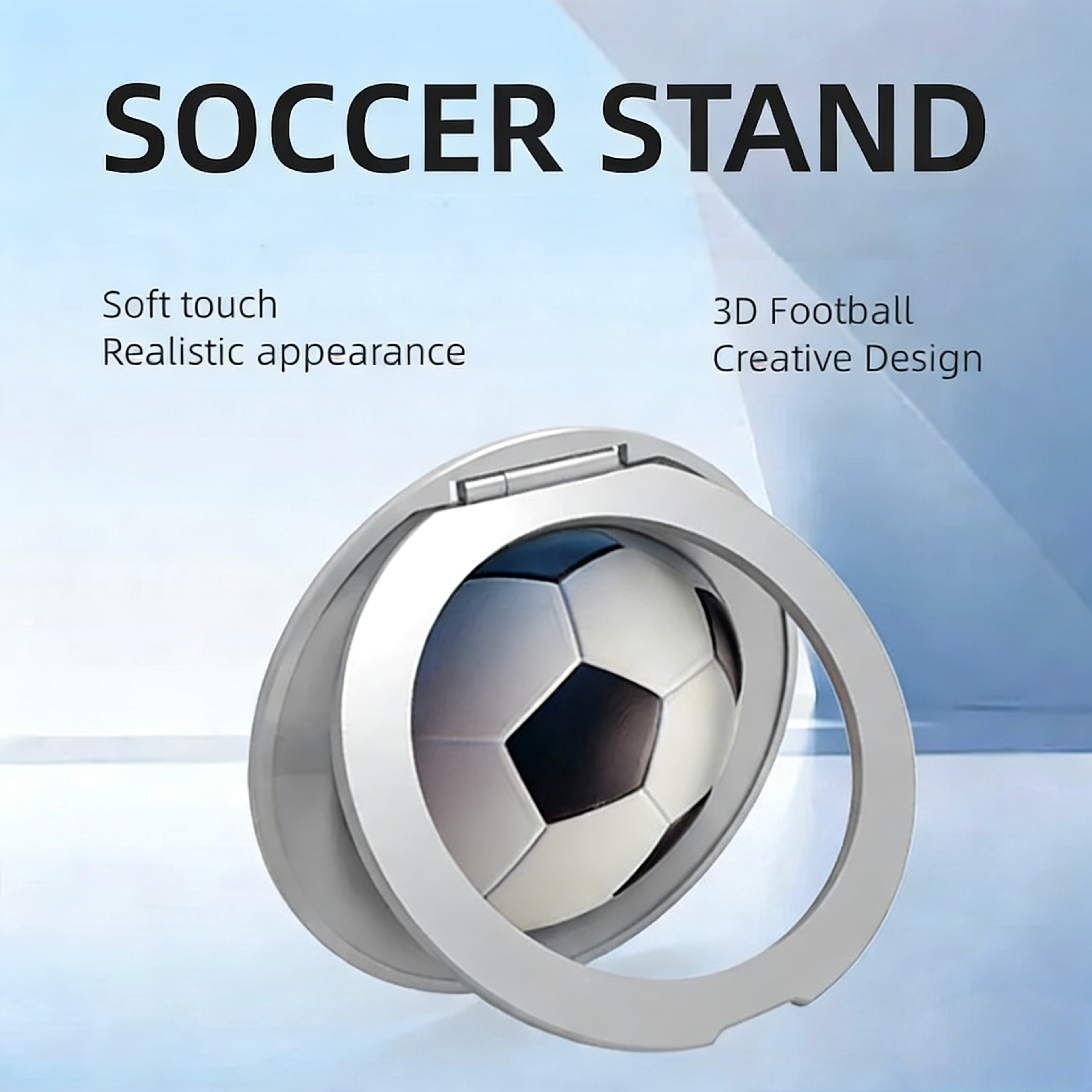 soccer phone ring holder stand rotating football grip kickstand