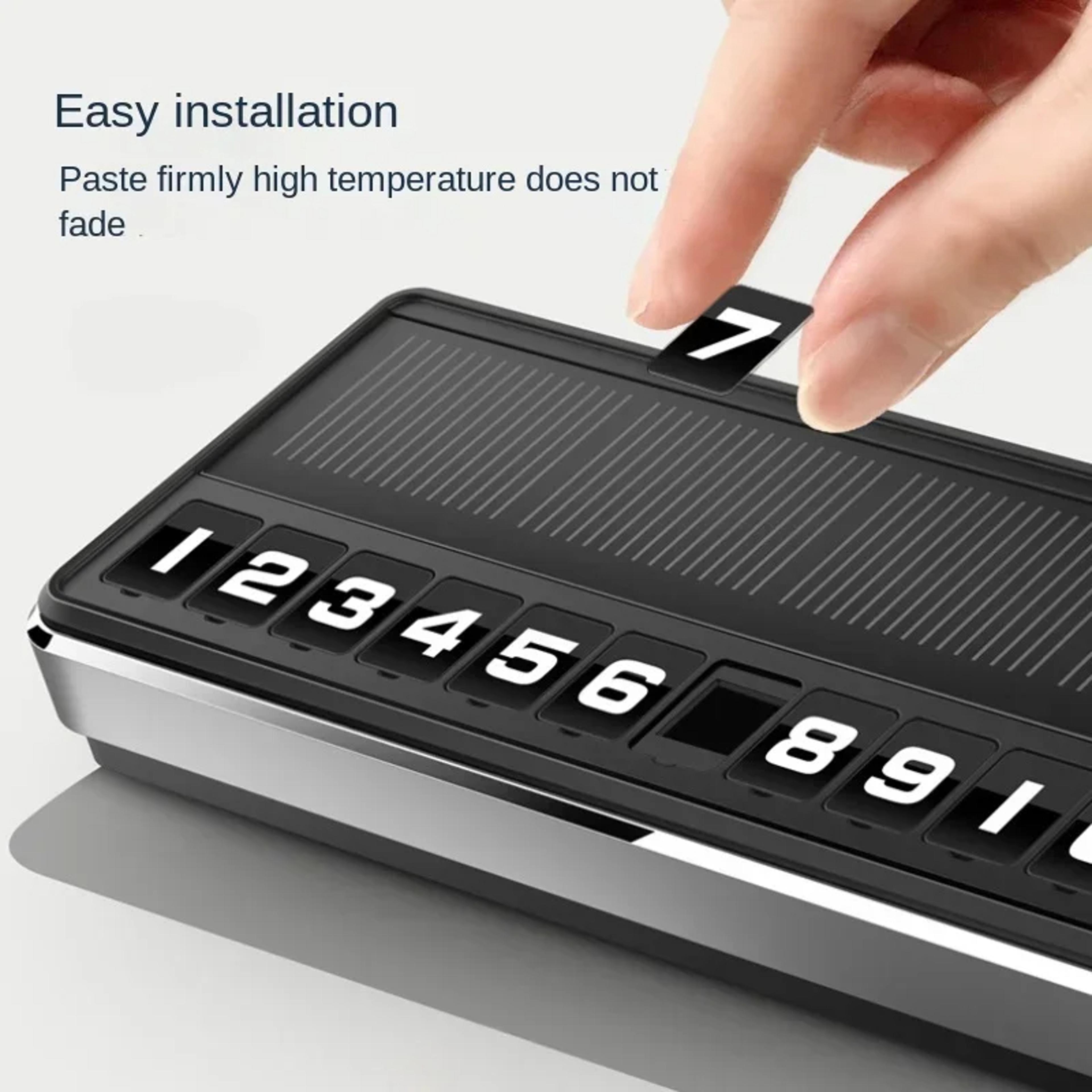 Solar LED Temporary Parking Number Plate For Cars With Hidden Phone Display 3