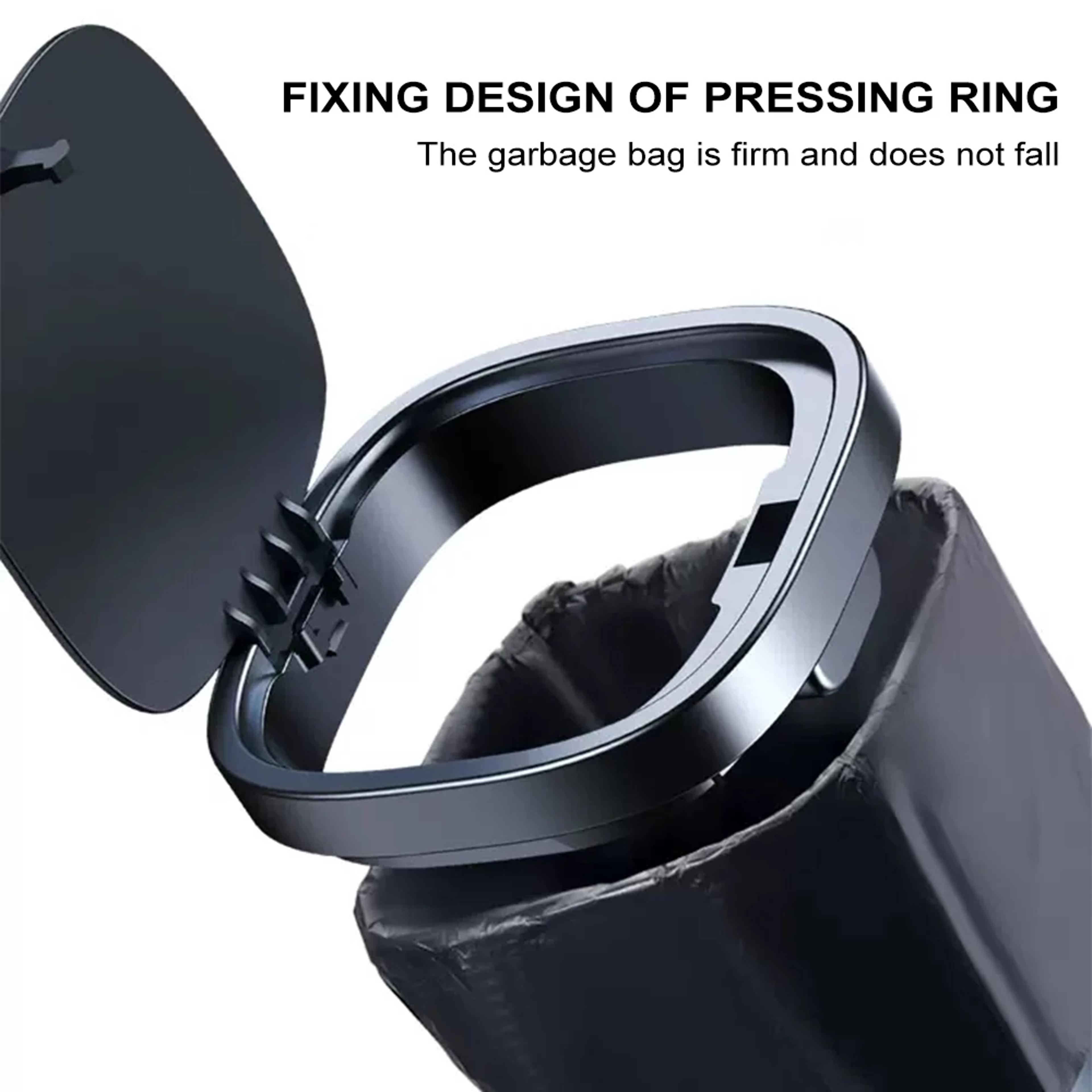 Car Trash Can Compact Car Garbage Bin Interior Organizer 2