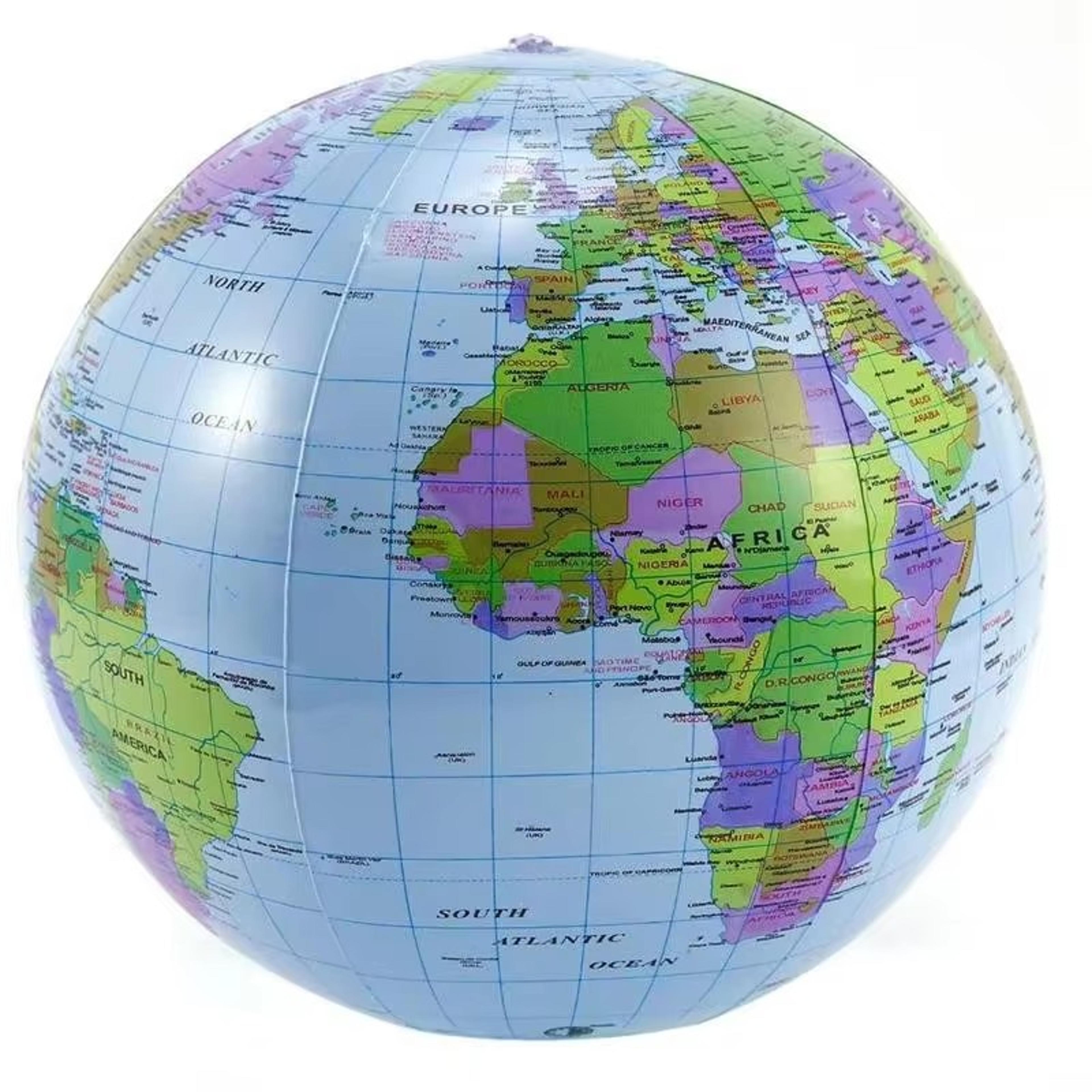 Kids Inflatable Globe Geography Toy Educational Beach Ball World Map 5